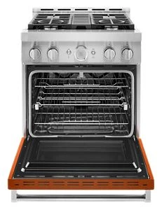 KitchenAid® 30'' Smart Commercial-Style Gas Range with 4 Burners KFGC500JSC