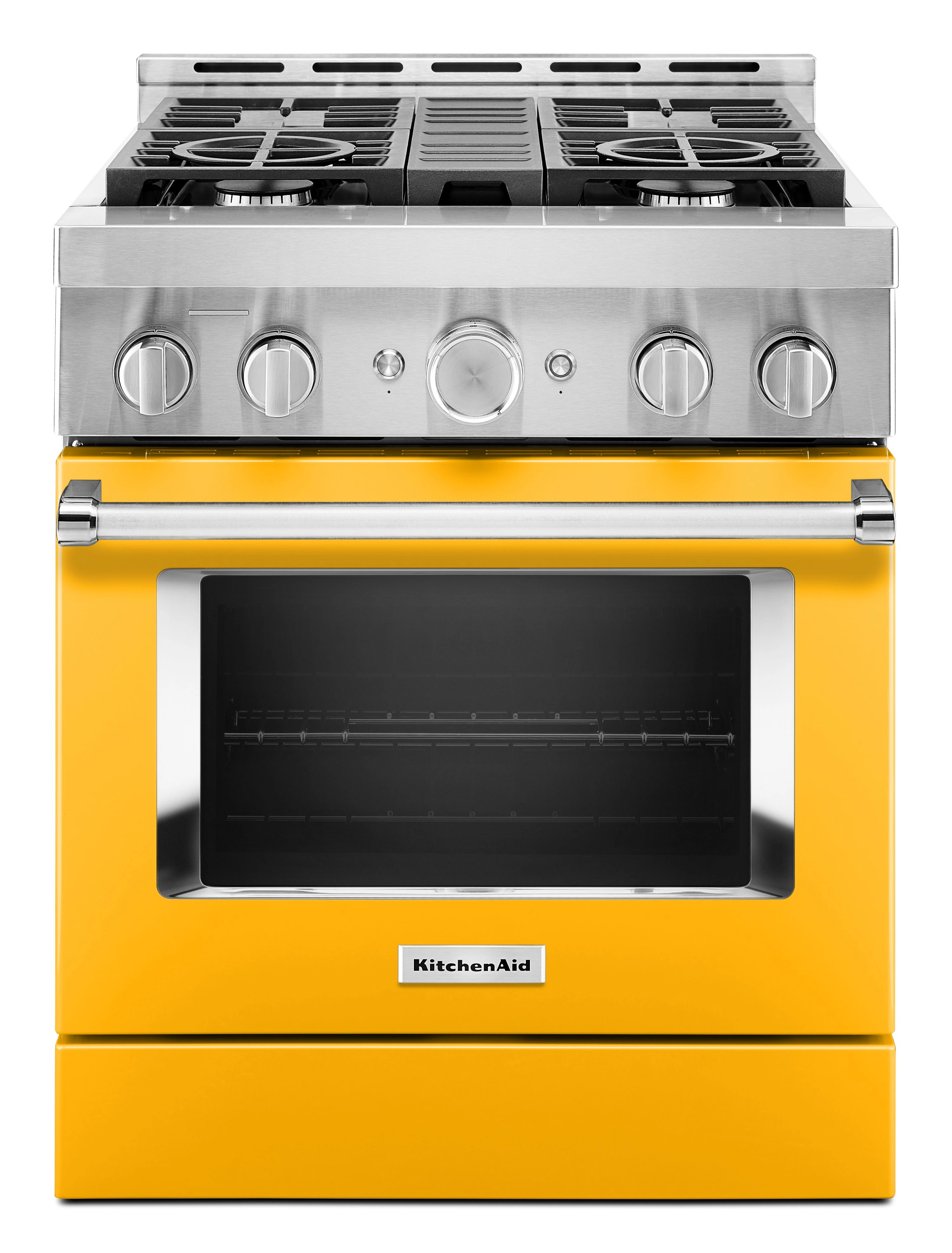 KitchenAid® 30'' Smart Commercial-Style Gas Range with 4 Burners KFGC500JYP