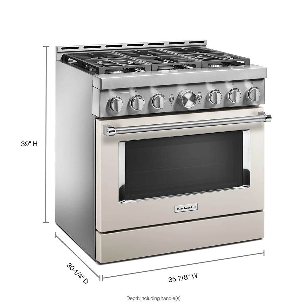 36'' Smart Commercial-Style Gas Range with 6 Burners KFGC506JMH