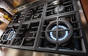 KitchenAid® 36'' Smart Commercial-Style Gas Range with 6 Burners KFGC506JSC