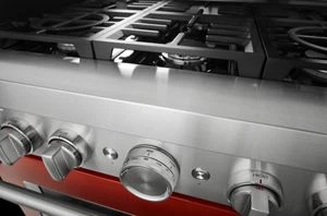 KitchenAid® 36'' Smart Commercial-Style Gas Range with 6 Burners KFGC506JSC
