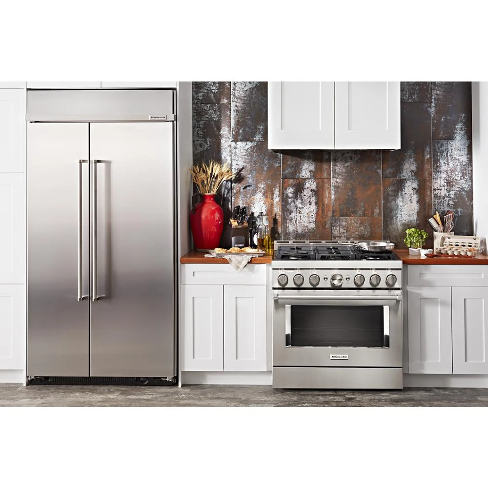 36'' Smart Commercial-Style Gas Range with 6 Burners KFGC506JSS