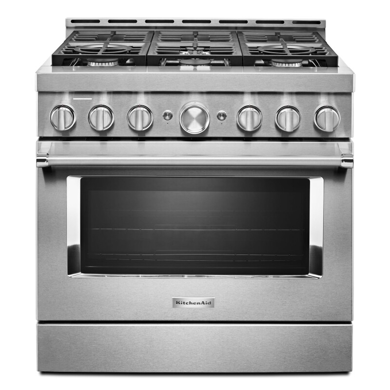 KitchenAid 36" Smart Commercial-Style Gas Range with 6 Burners Stainless Steel KFGC506JSS Picture 1