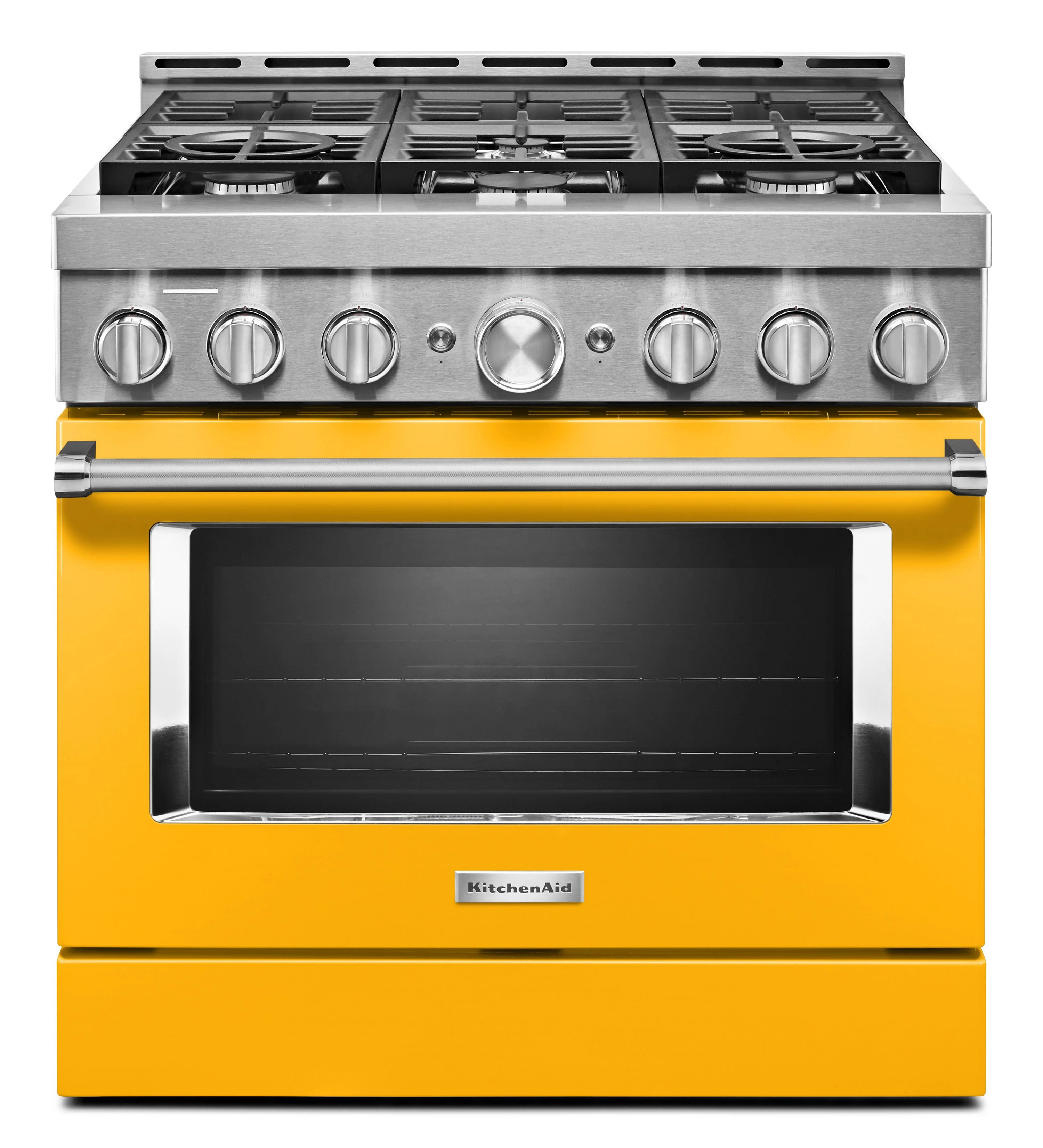 KitchenAid® 36'' Smart Commercial-Style Gas Range with 6 Burners KFGC506JYP