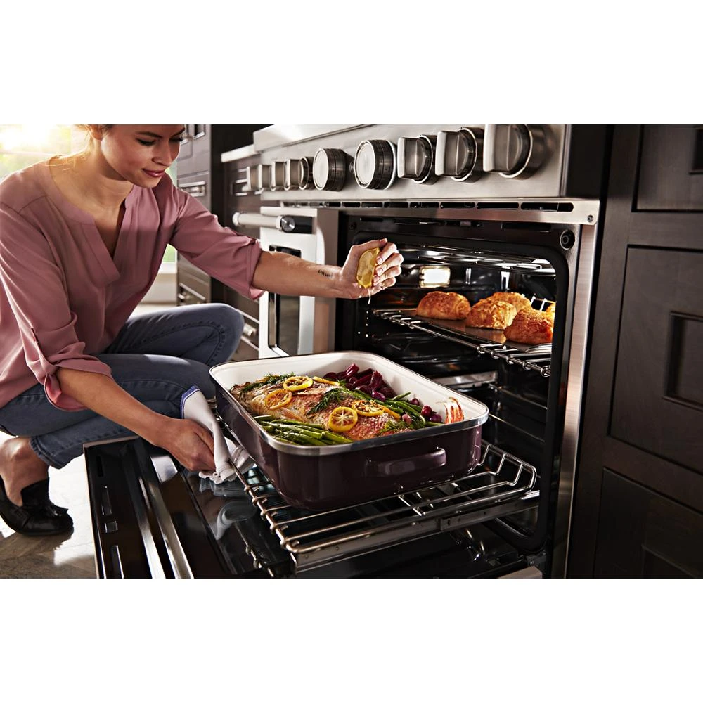 48'' Smart Commercial-Style Gas Range with Griddle KFGC558JMH