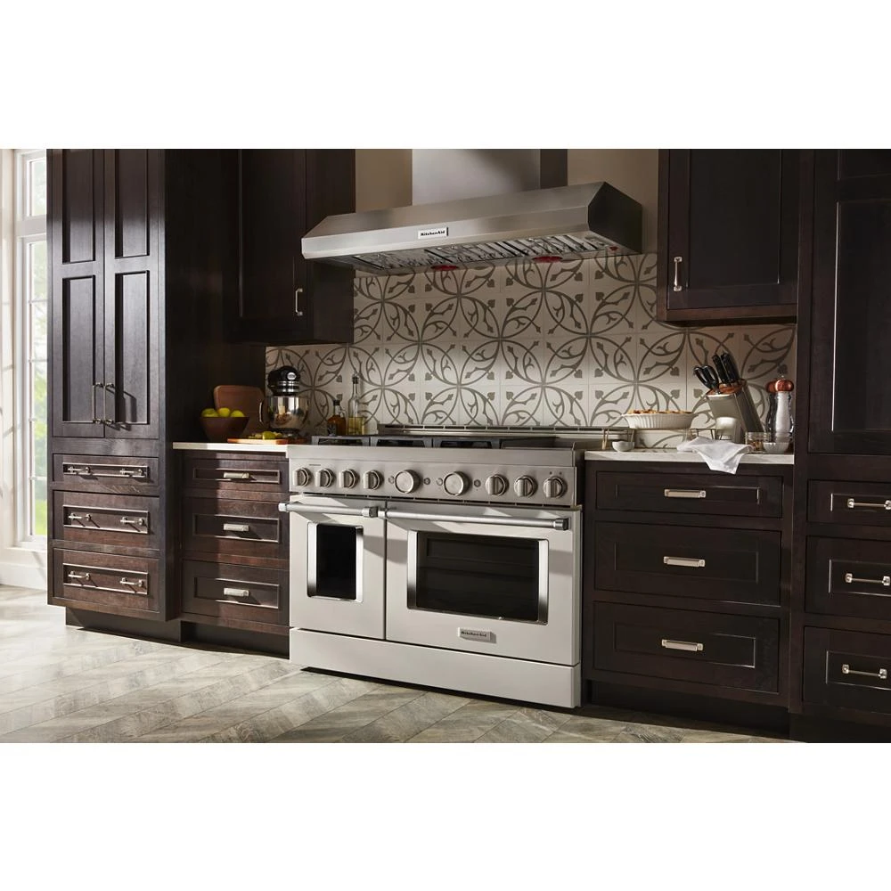 48'' Smart Commercial-Style Gas Range with Griddle KFGC558JMH