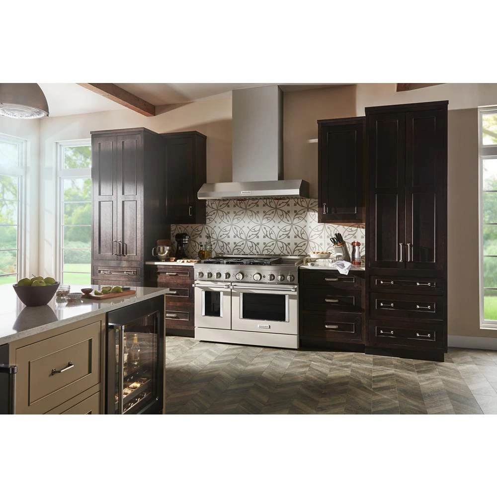 48'' Smart Commercial-Style Gas Range with Griddle KFGC558JMH