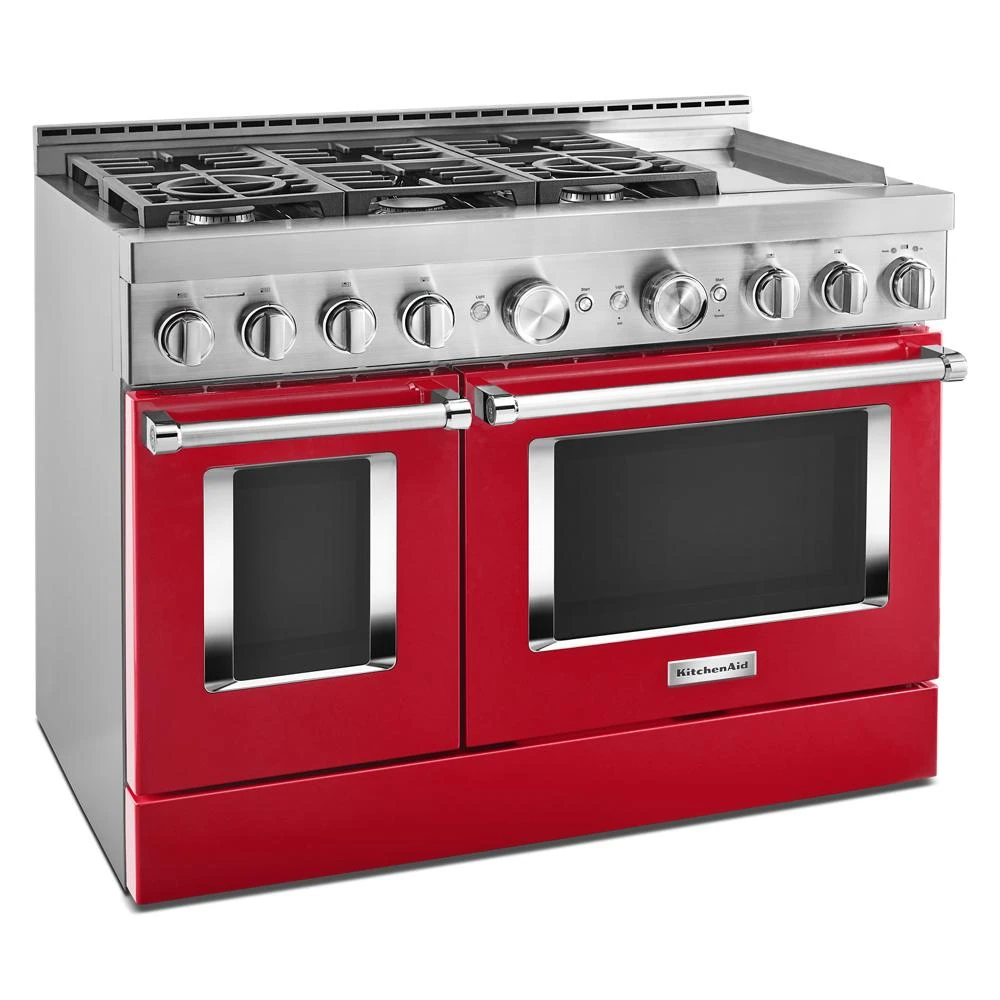 48'' Smart Commercial-Style Gas Range with Griddle KFGC558JPA