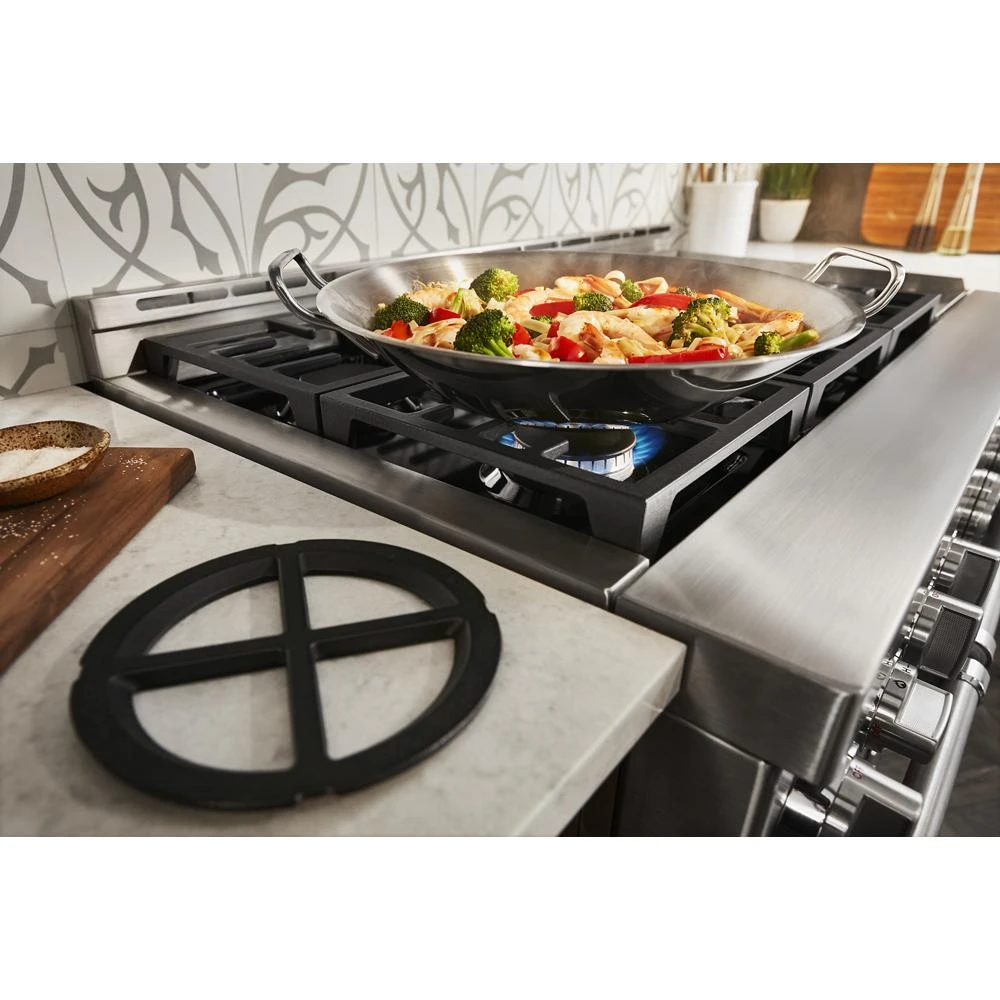 48'' Smart Commercial-Style Gas Range with Griddle KFGC558JPA