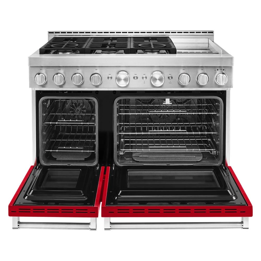 48'' Smart Commercial-Style Gas Range with Griddle KFGC558JPA