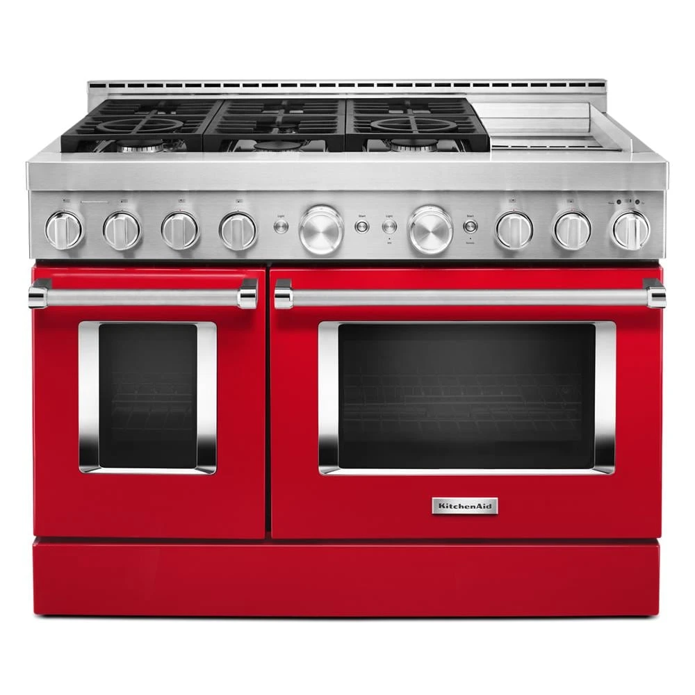 48'' Smart Commercial-Style Gas Range with Griddle KFGC558JPA