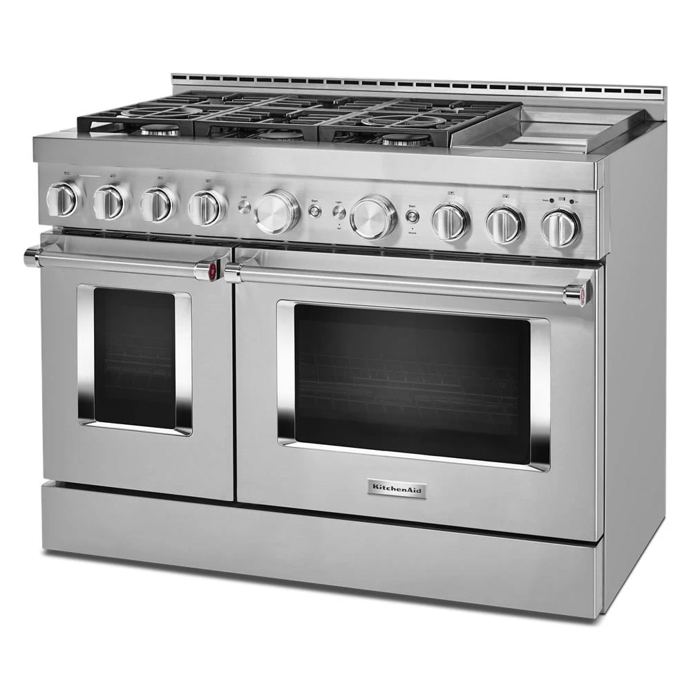 48'' Smart Commercial-Style Gas Range with Griddle KFGC558JSS