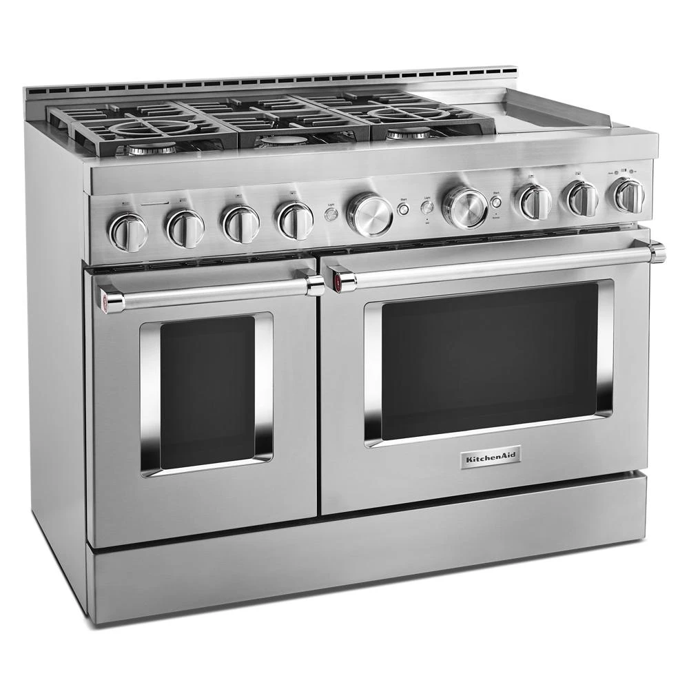 48'' Smart Commercial-Style Gas Range with Griddle KFGC558JSS