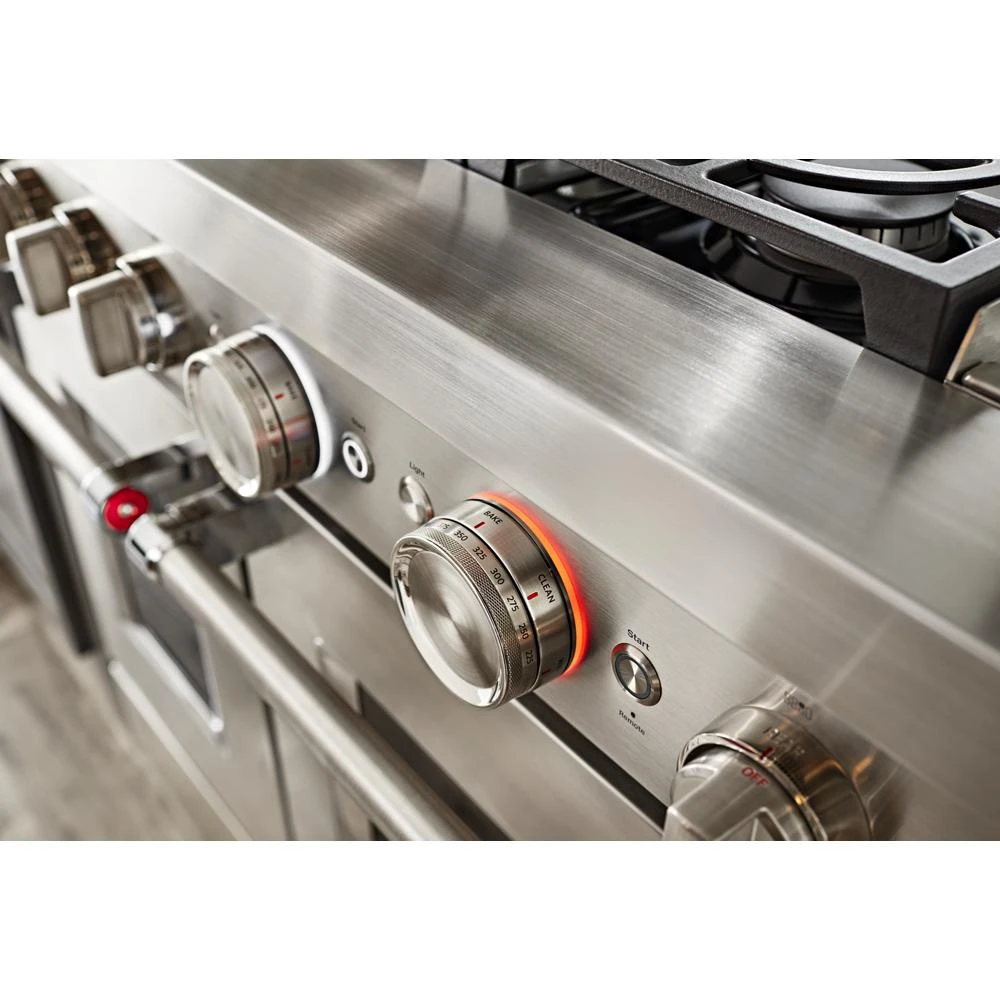 48'' Smart Commercial-Style Gas Range with Griddle KFGC558JSS