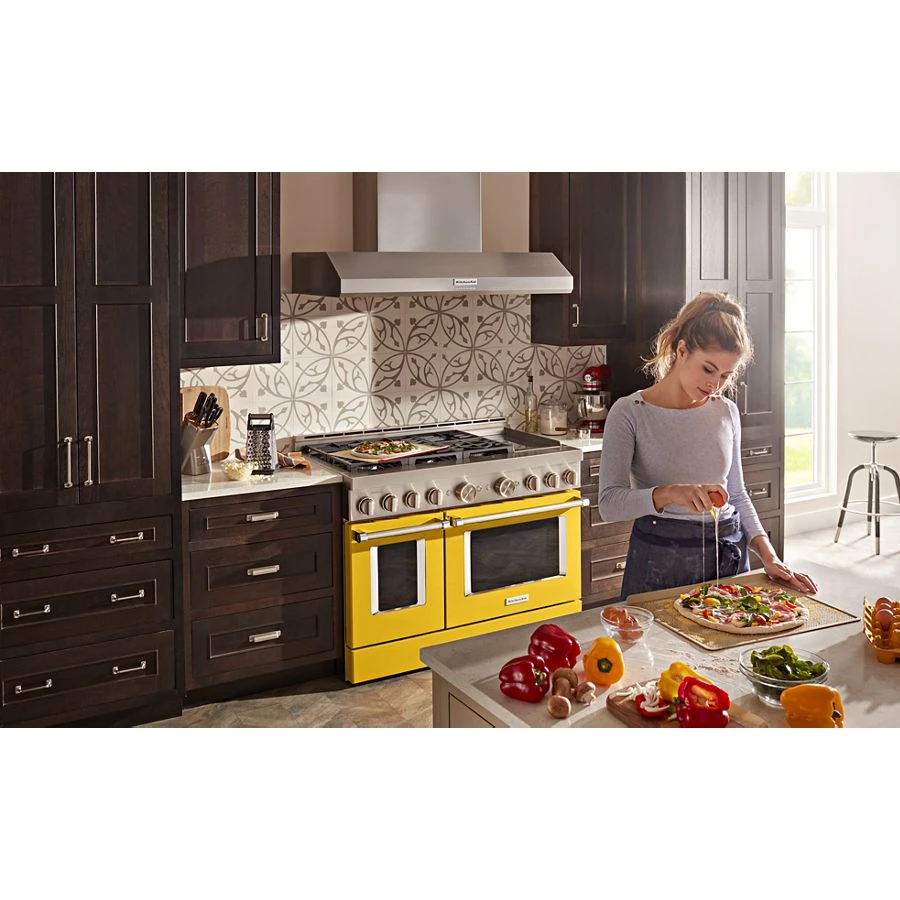 Kitchenaid® 48'' Smart Commercial-style Gas Range With Griddle KFGC558JYP