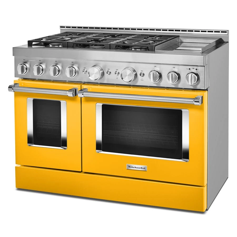 Kitchenaid® 48'' Smart Commercial-style Gas Range With Griddle KFGC558JYP