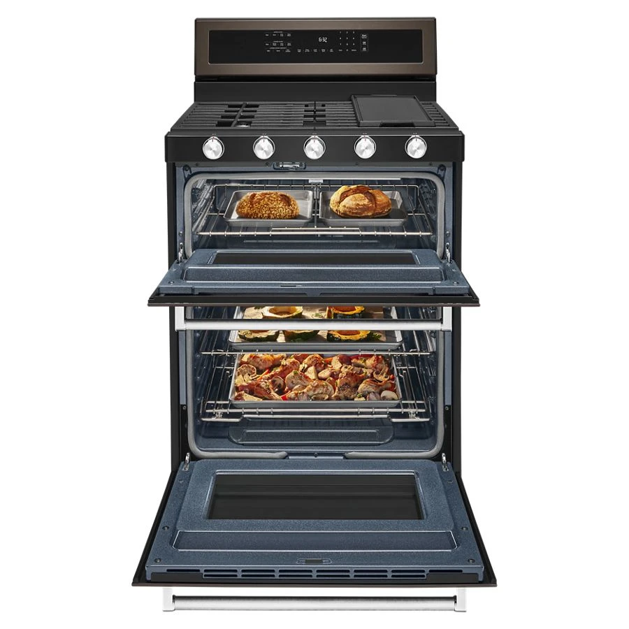 30-Inch 5 Burner Gas Double Oven Convection Range view 4