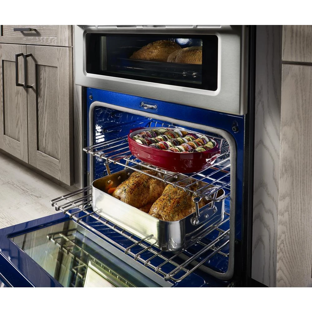 30" 5 Burner Gas Double Oven Convection Range view 4