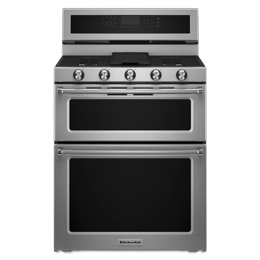 30" 5 Burner Gas Double Oven Convection Range view 6