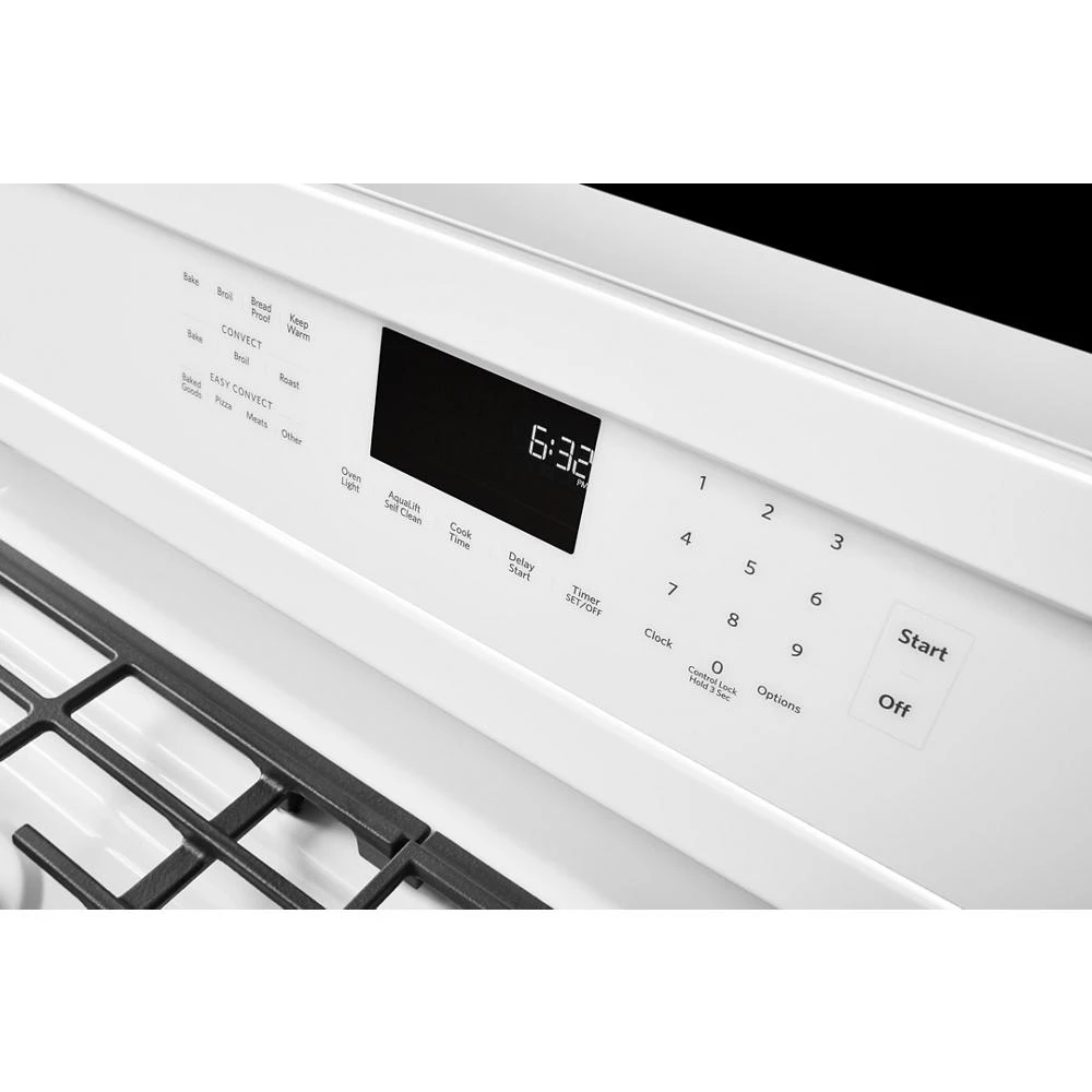 30-Inch 5-Burner Gas Convection Range KFGG500EWH, product image 4 of 15