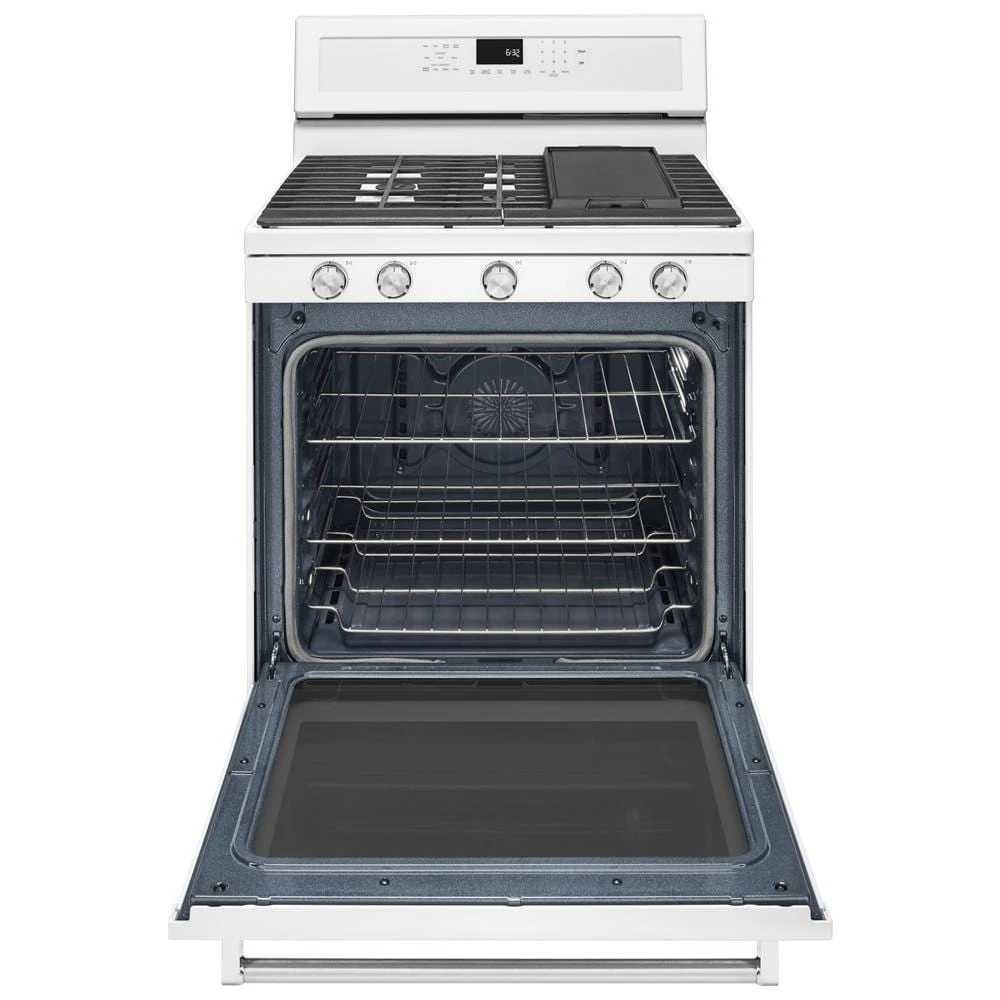 30-Inch 5-Burner Gas Convection Range KFGG500EWH, product image 5 of 15
