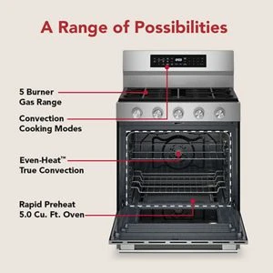 5.0 Cu. Ft. Smart Freestanding Gas Range with Convection Cooking Modes view 2