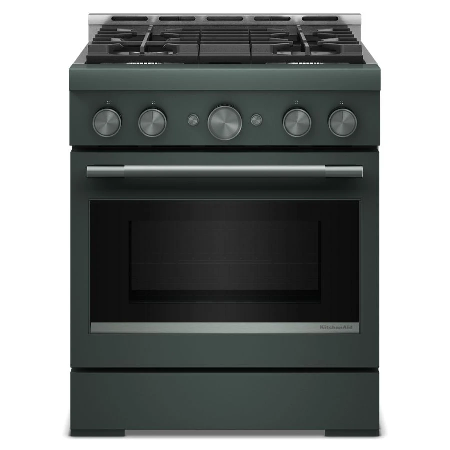 Kitchenaid® 30-inch 4 Burner Commercial-style Gas Range With No Preheat Air Fry Mode KFGS930SJP