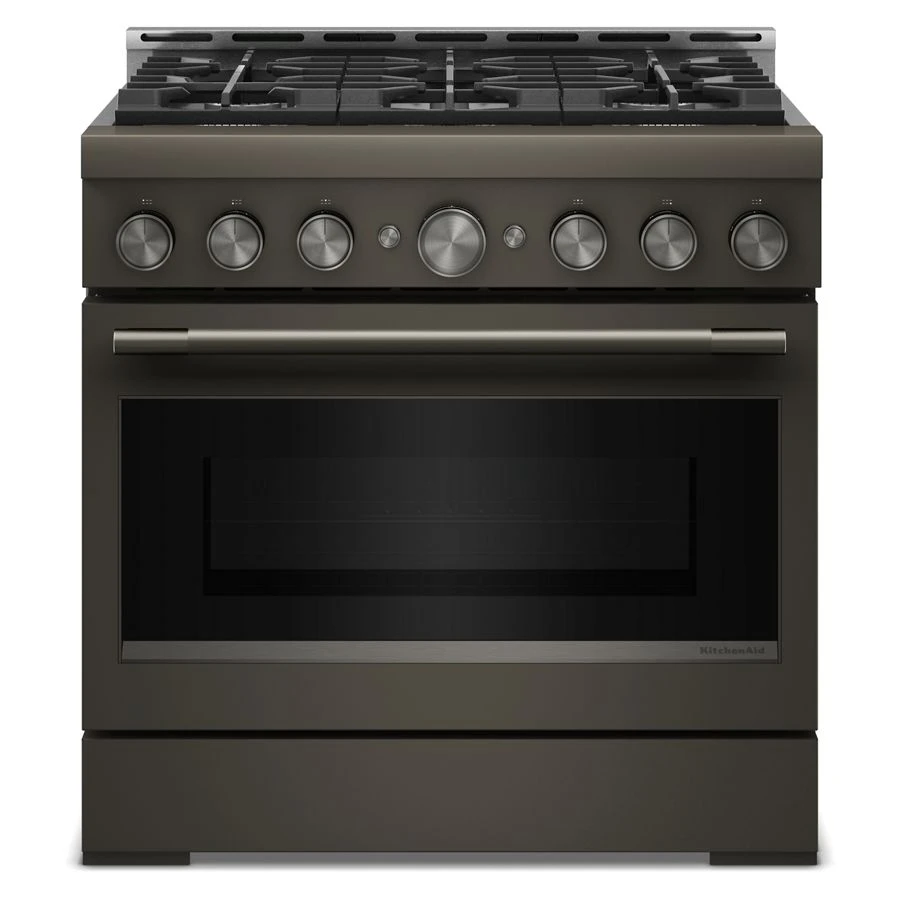 Kitchenaid® 36-inch 6 Burner Commercial-style Gas Range With No Preheat Air Fry Mode KFGS936SBE