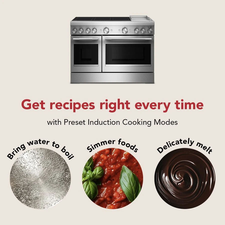 48-inch 6-element Induction Freestanding Commercial-style Range With Griddle KFID948SSS