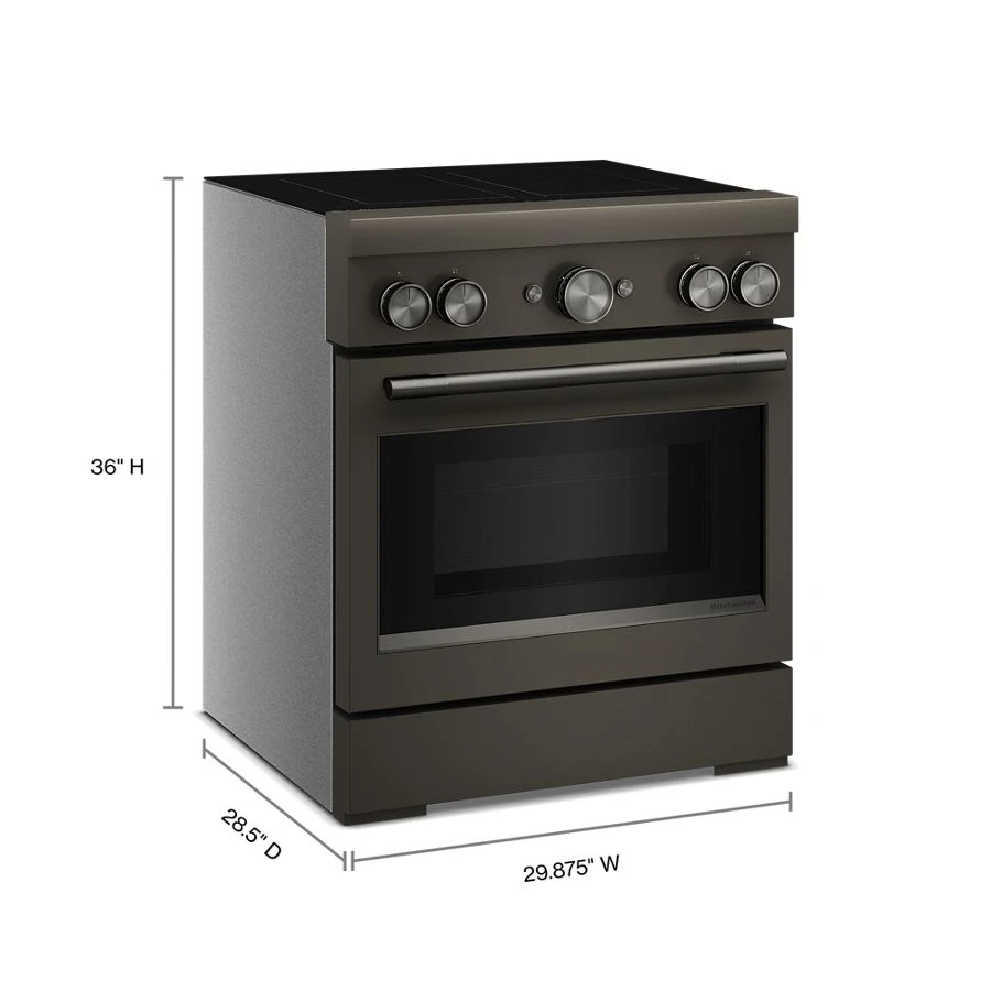 30-inch 4-element Induction Freestanding Commercial-style Range With Air Fry KFIS930SBE