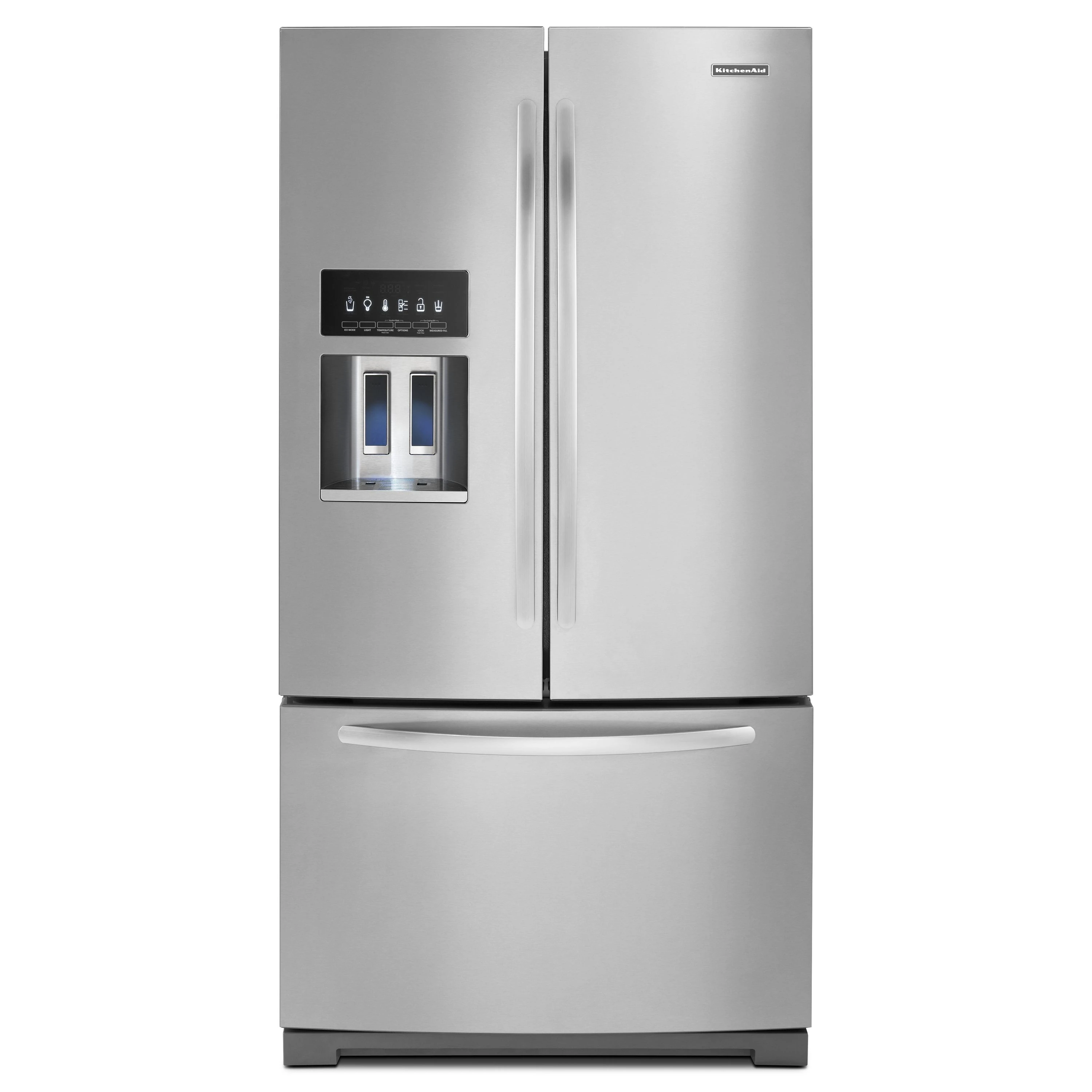 27 Cu. Ft. Platinum Interior, Standard-Depth French Door Refrigerator, Architect® Series II KFIV29PCMS