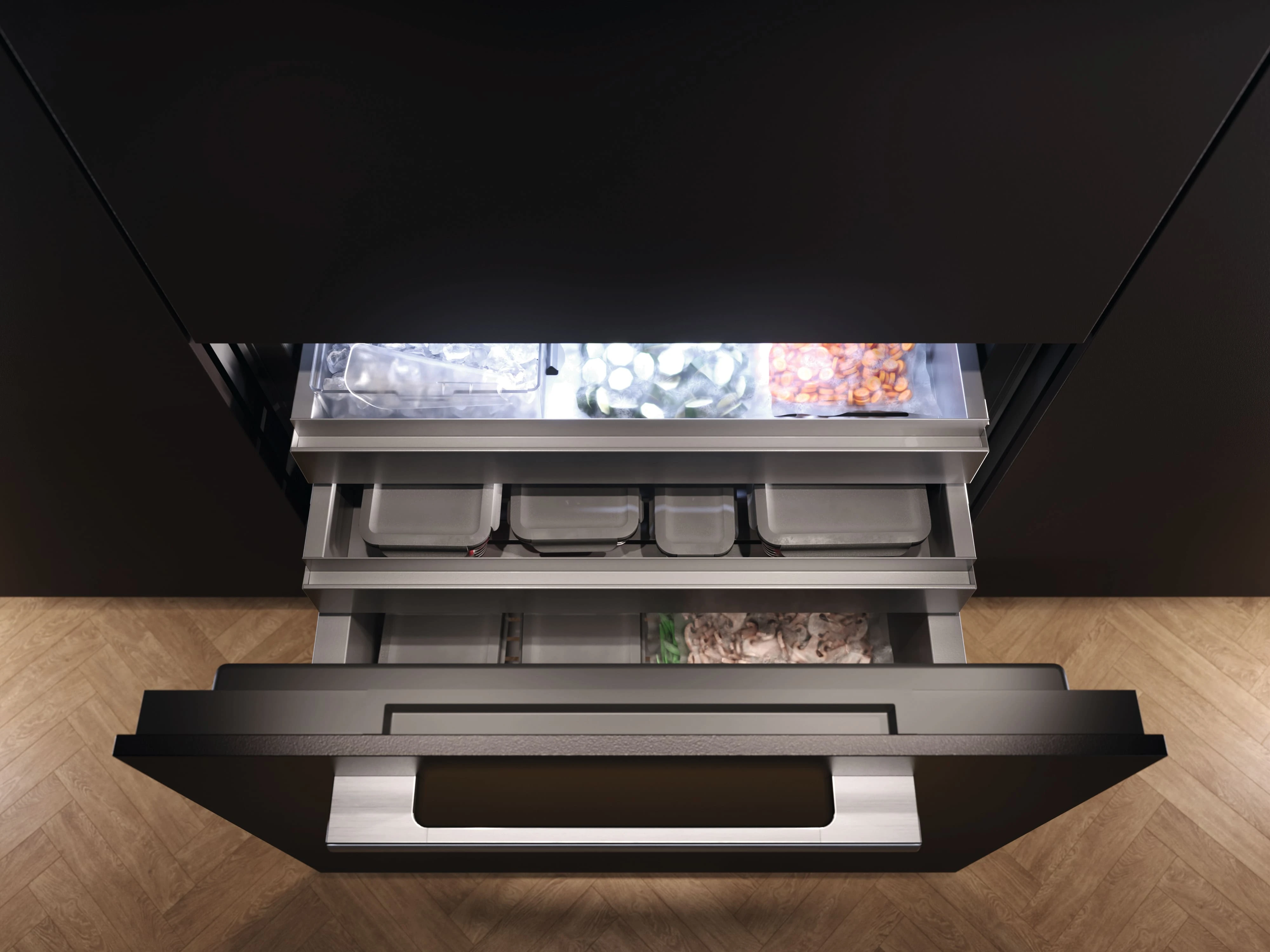 36" MasterCool Right Hinged Lower Beltline Bottom Mount Fridge/Freezer KFMC3642R