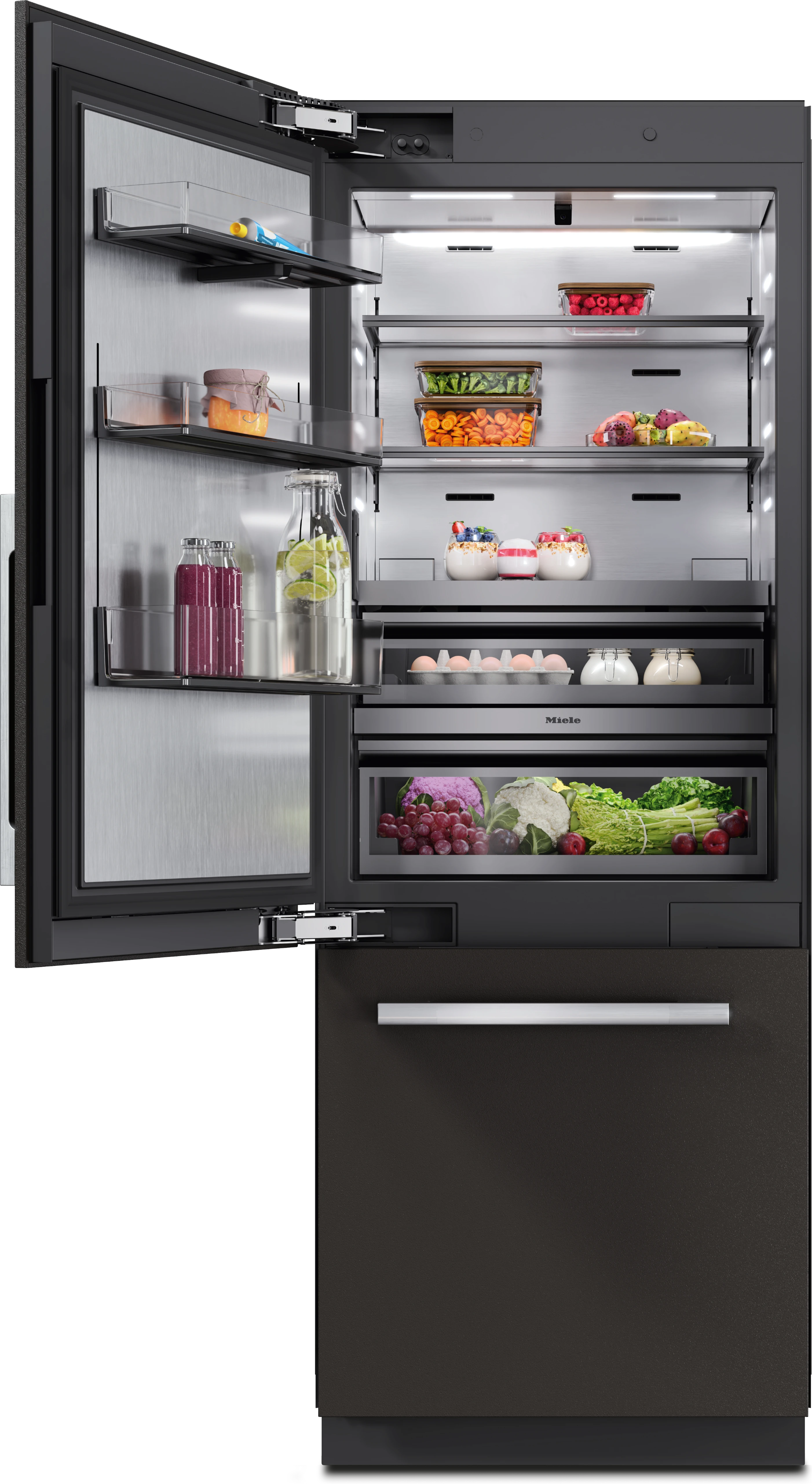 30" MasterCool Left Hinged Lower Beltline Bottom Mount Fridge/Freezer KFMC3836L