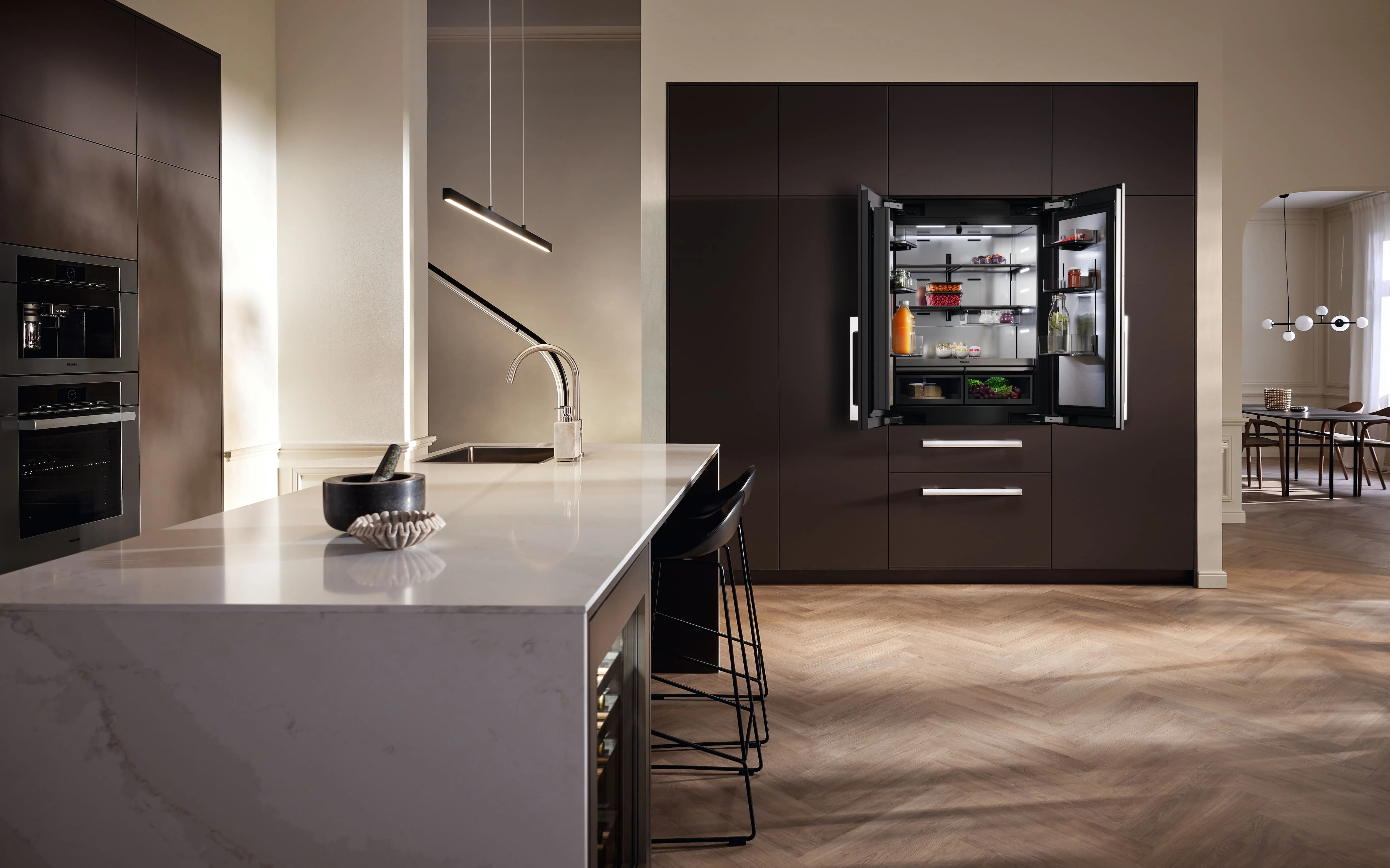 36" MasterCool French Door Higher Beltline Bottom Mount Fridge/Freezer KFMC3846FD