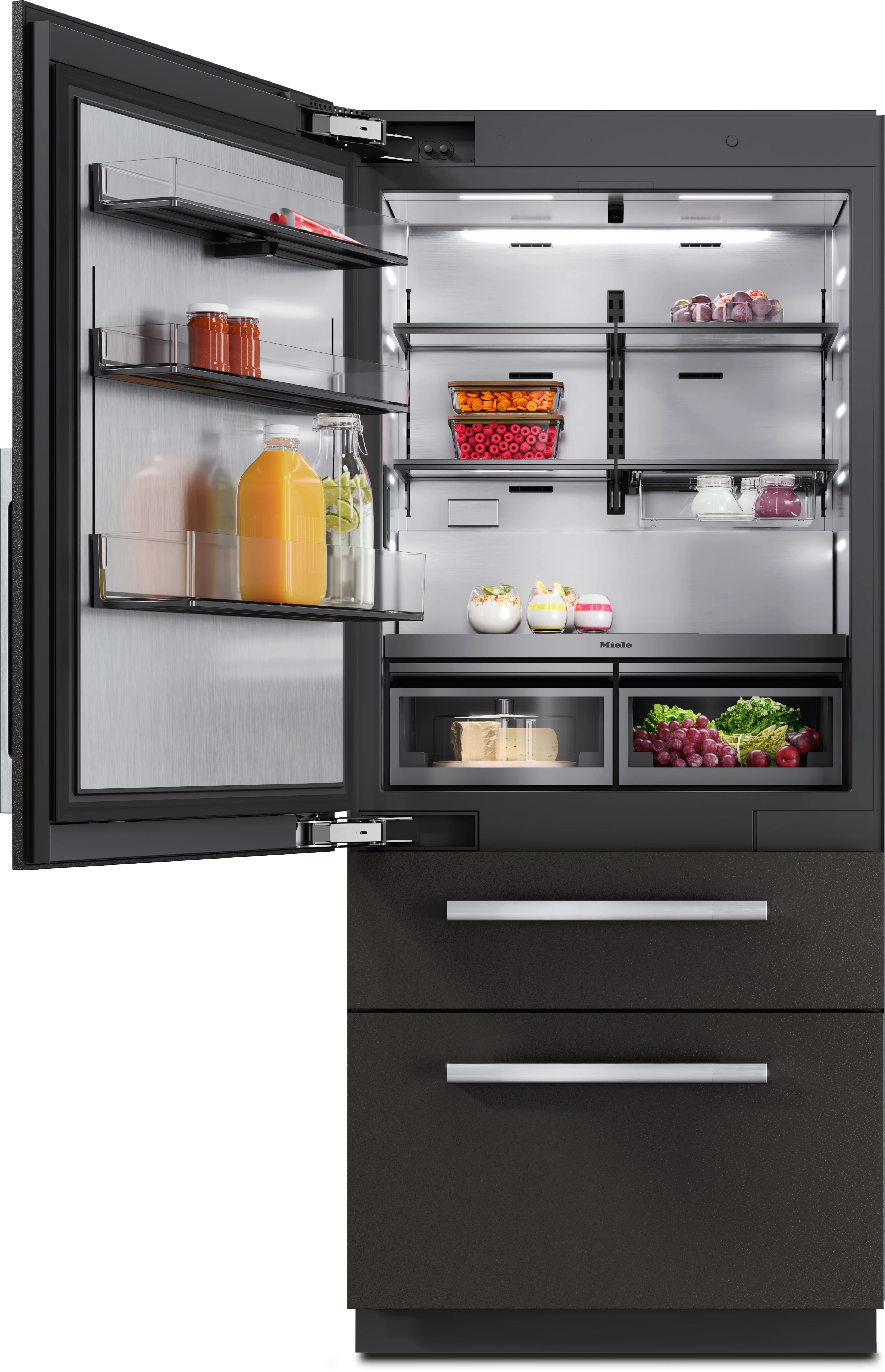 36" MasterCool Left Hinged Higher Beltline Bottom Mount Fridge/Freezer KFMC3846L