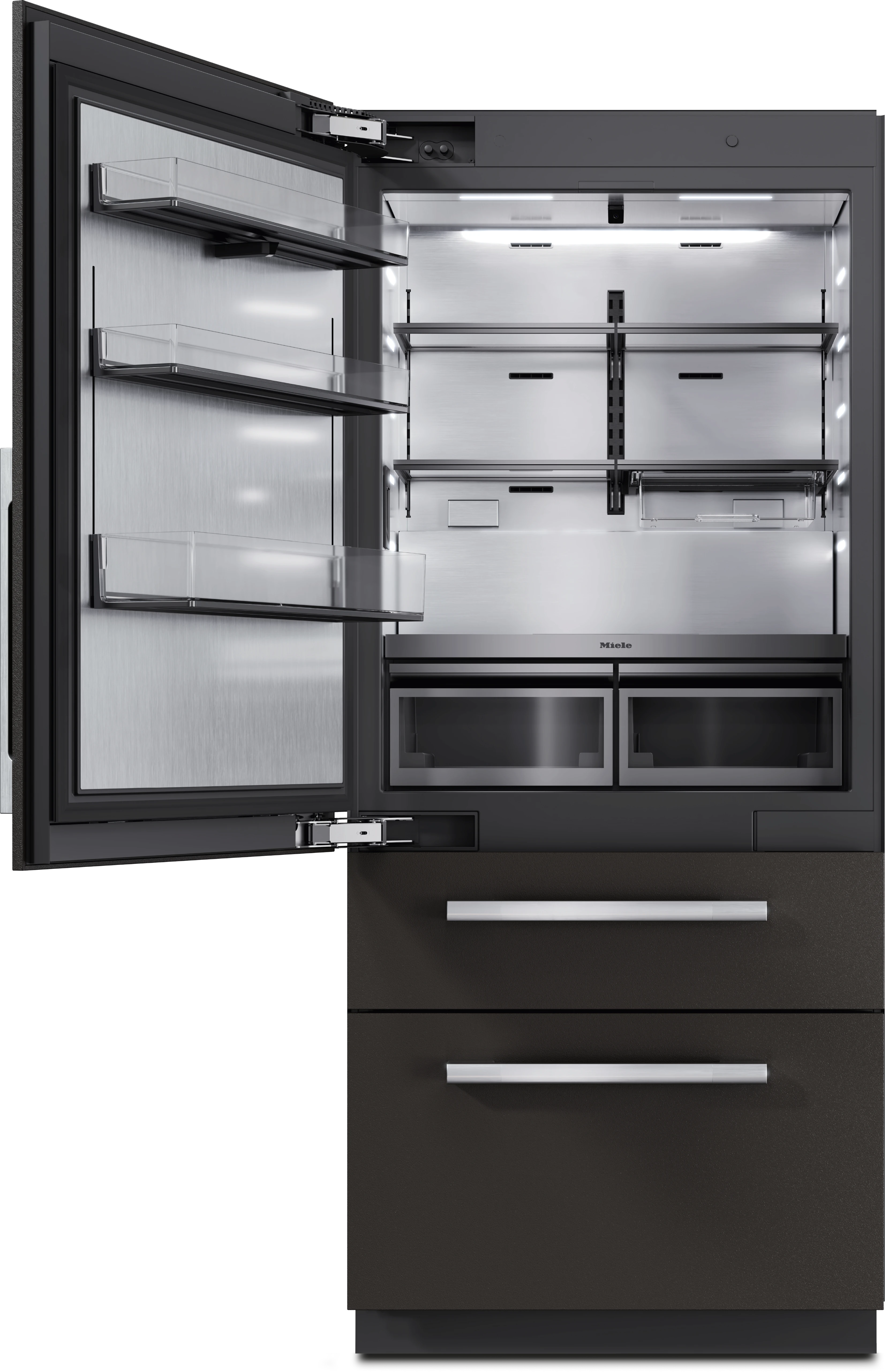 36" MasterCool Left Hinged Higher Beltline Bottom Mount Fridge/Freezer KFMC3846L