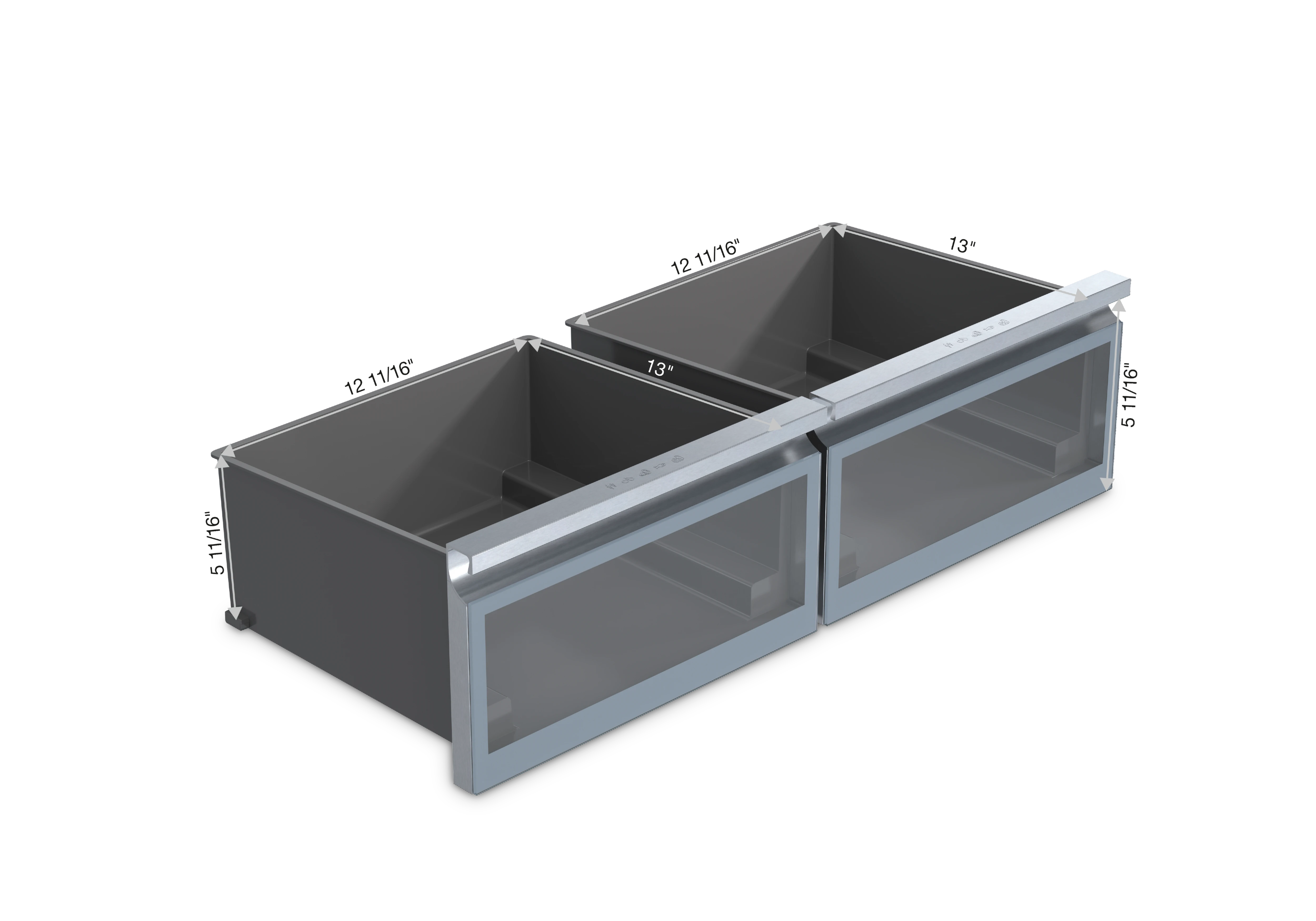 36" MasterCool Left Hinged Higher Beltline Bottom Mount Fridge/Freezer KFMC3846L