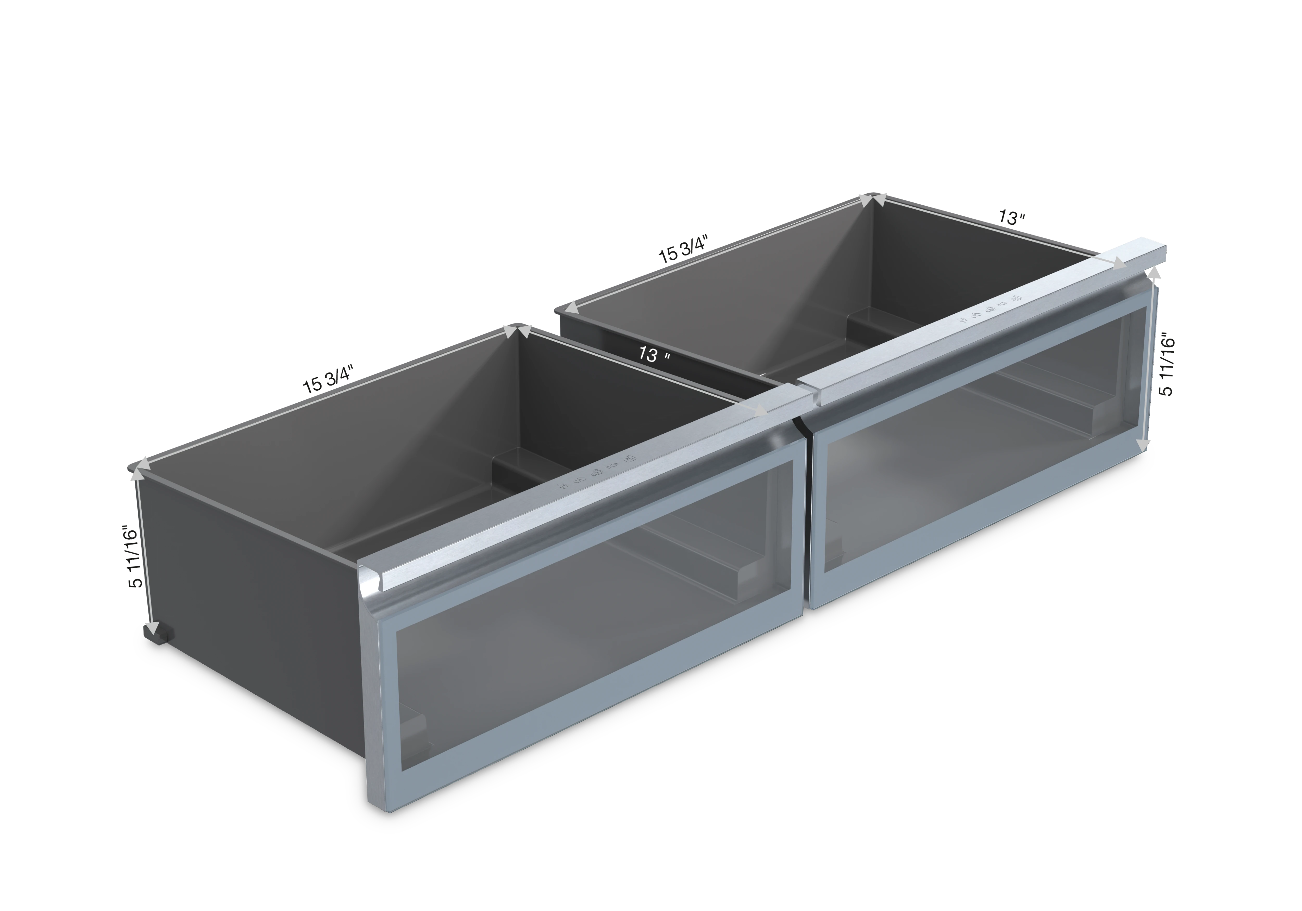 42" MasterCool French Door Higher Beltline Bottom Mount Fridge/Freezer KFMC3858FD