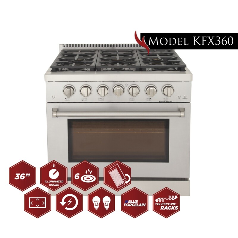 36″ Gas Ranges KFX360LP