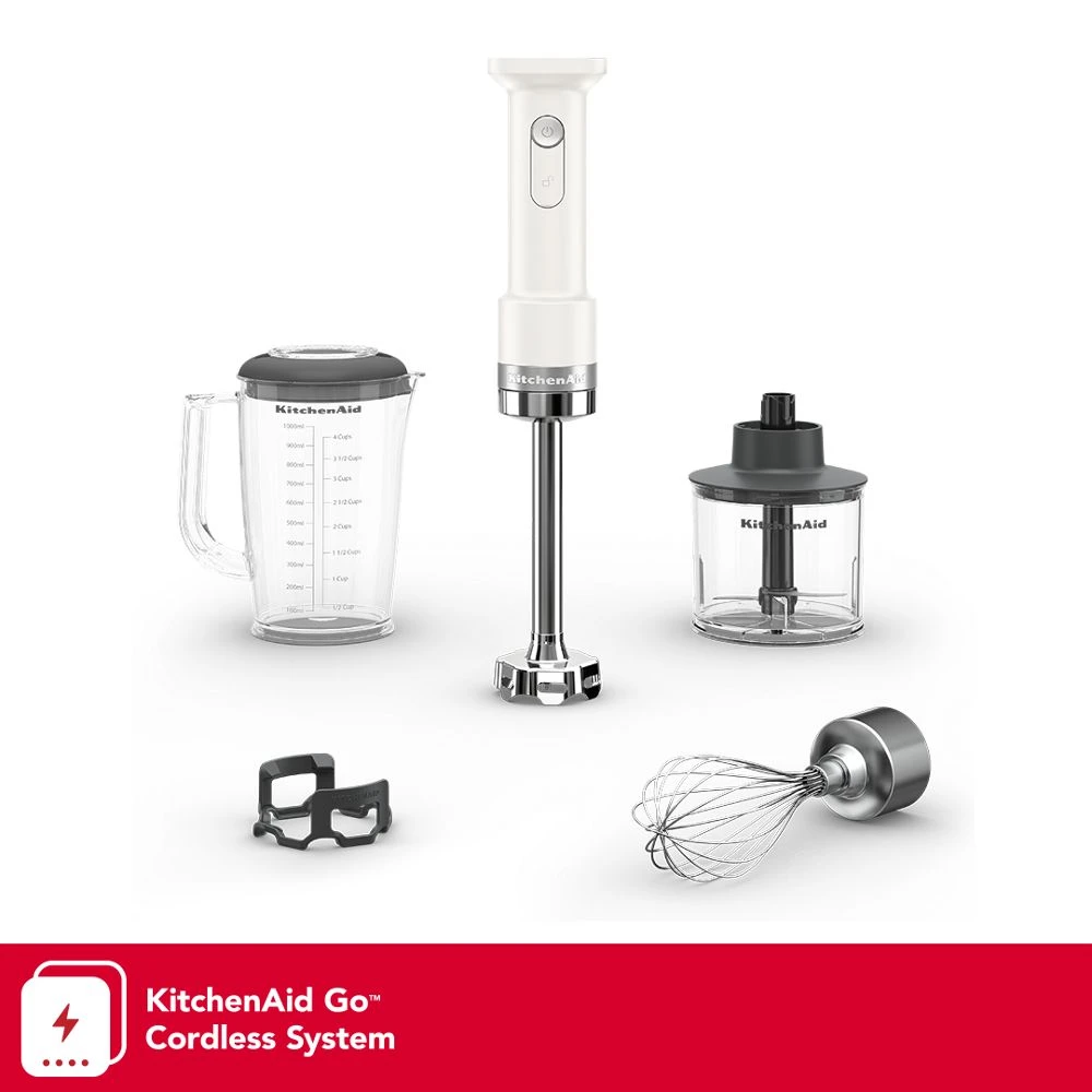 KitchenAid Go® Cordless Hand Blender with Accessories - battery sold separately KHBRV05PL