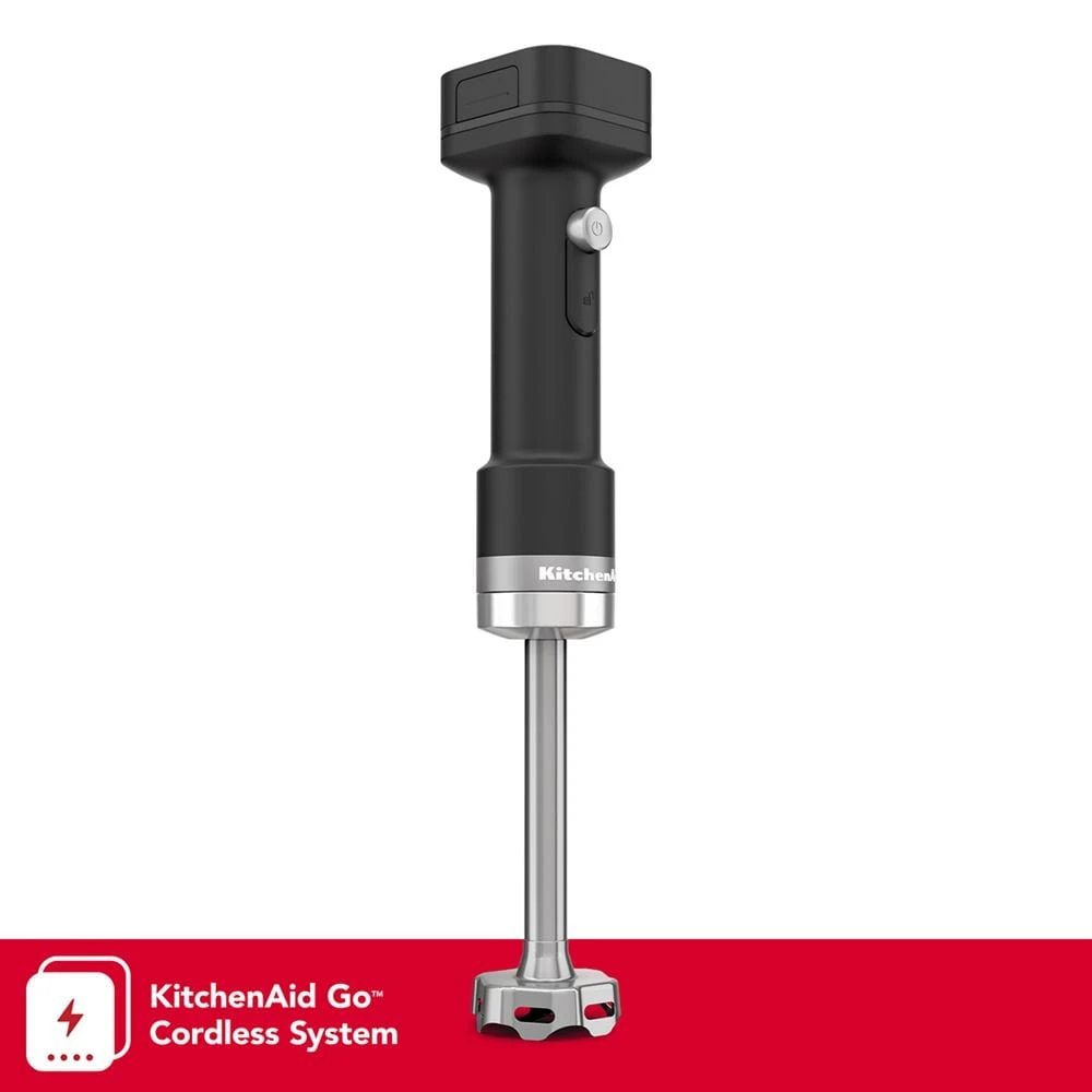 Cordless hand blender with battery so you can cook wherever, whatever, and however you choose. KHBRV71BM
