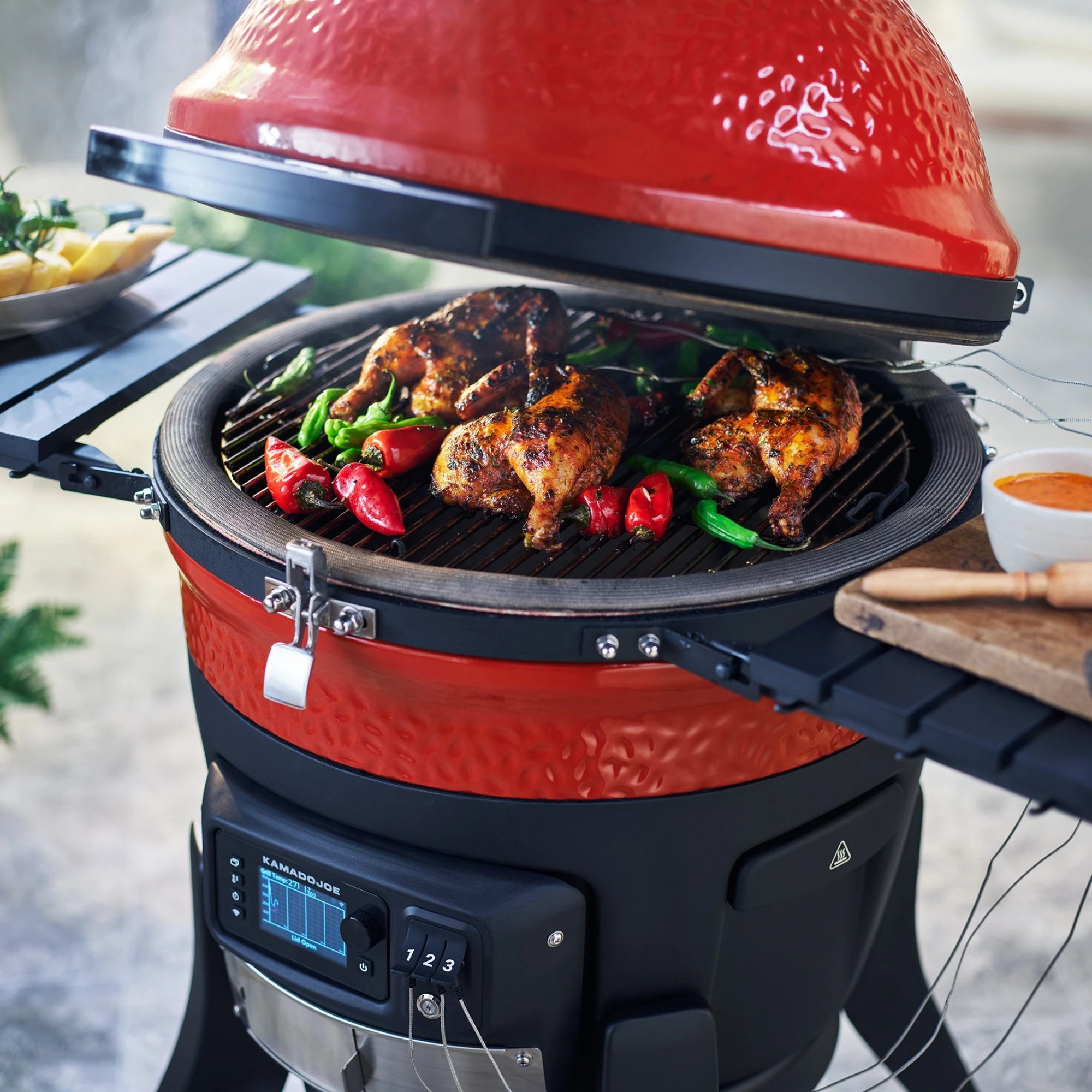 Konnected Joe™ Digital Charcoal Grill and Smoker KJ15041123