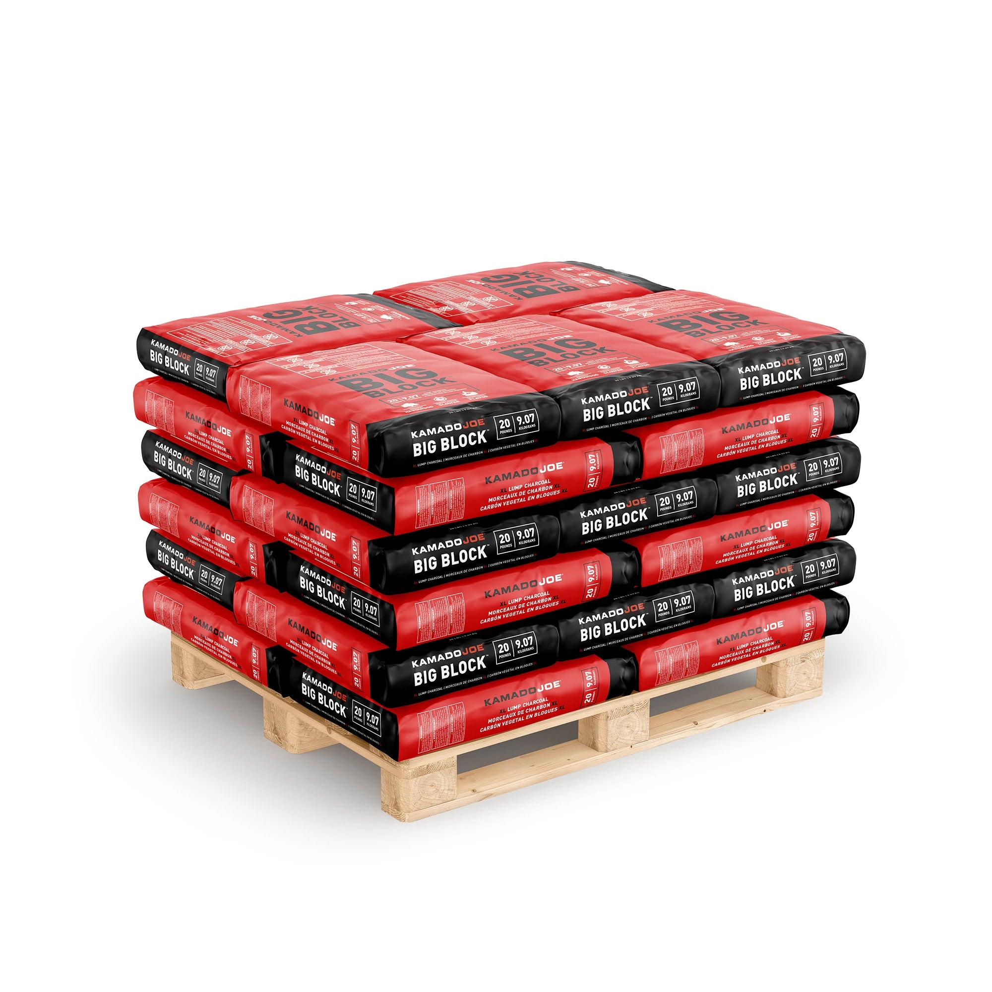 Big Block Xl Lump Charcoal 20lb Bags --- Bulk - 20 Bags -- Half Pallet KJ15203021