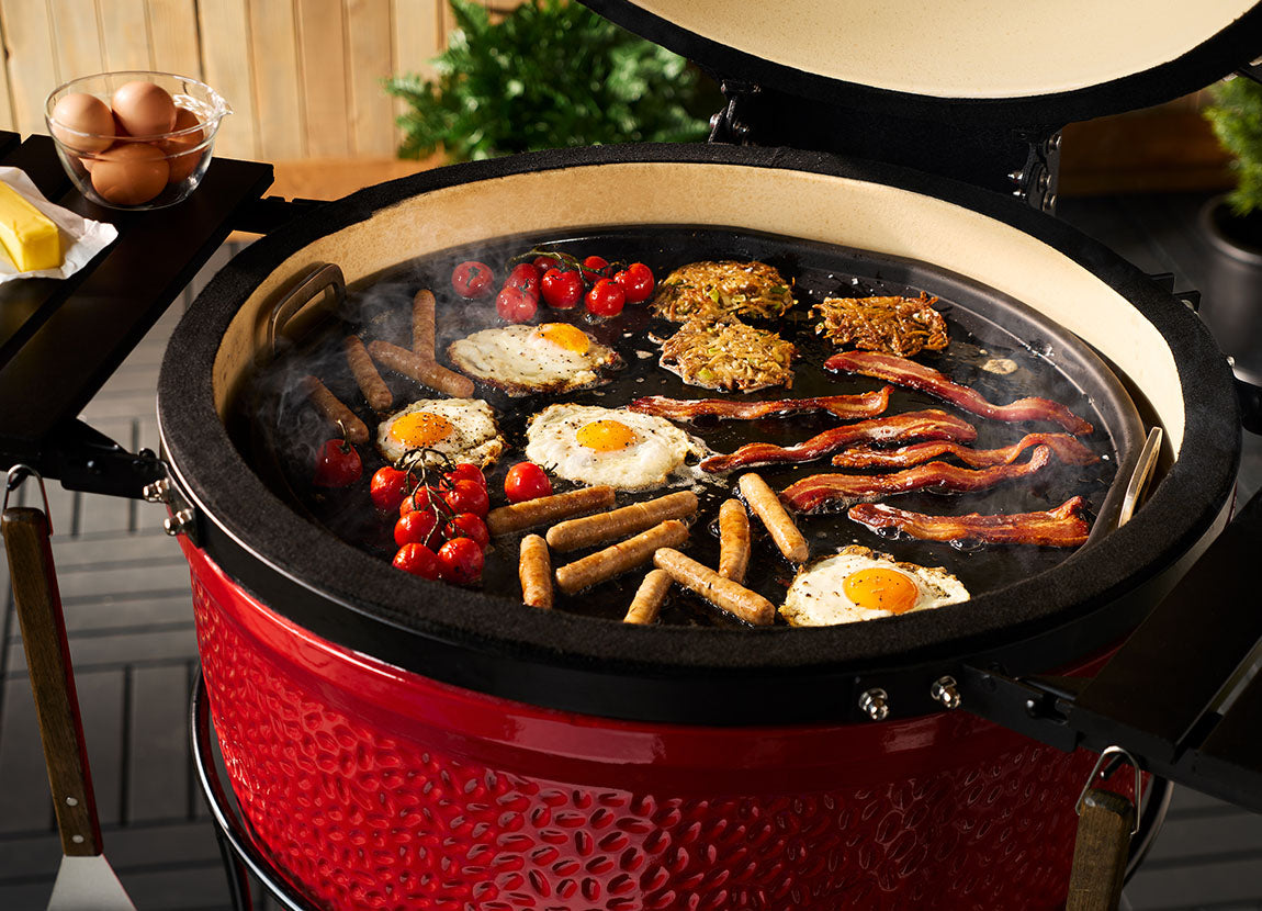 Half Moon Cast Iron Reversible Griddle - Classic Joe KJHCIGRIDDLE