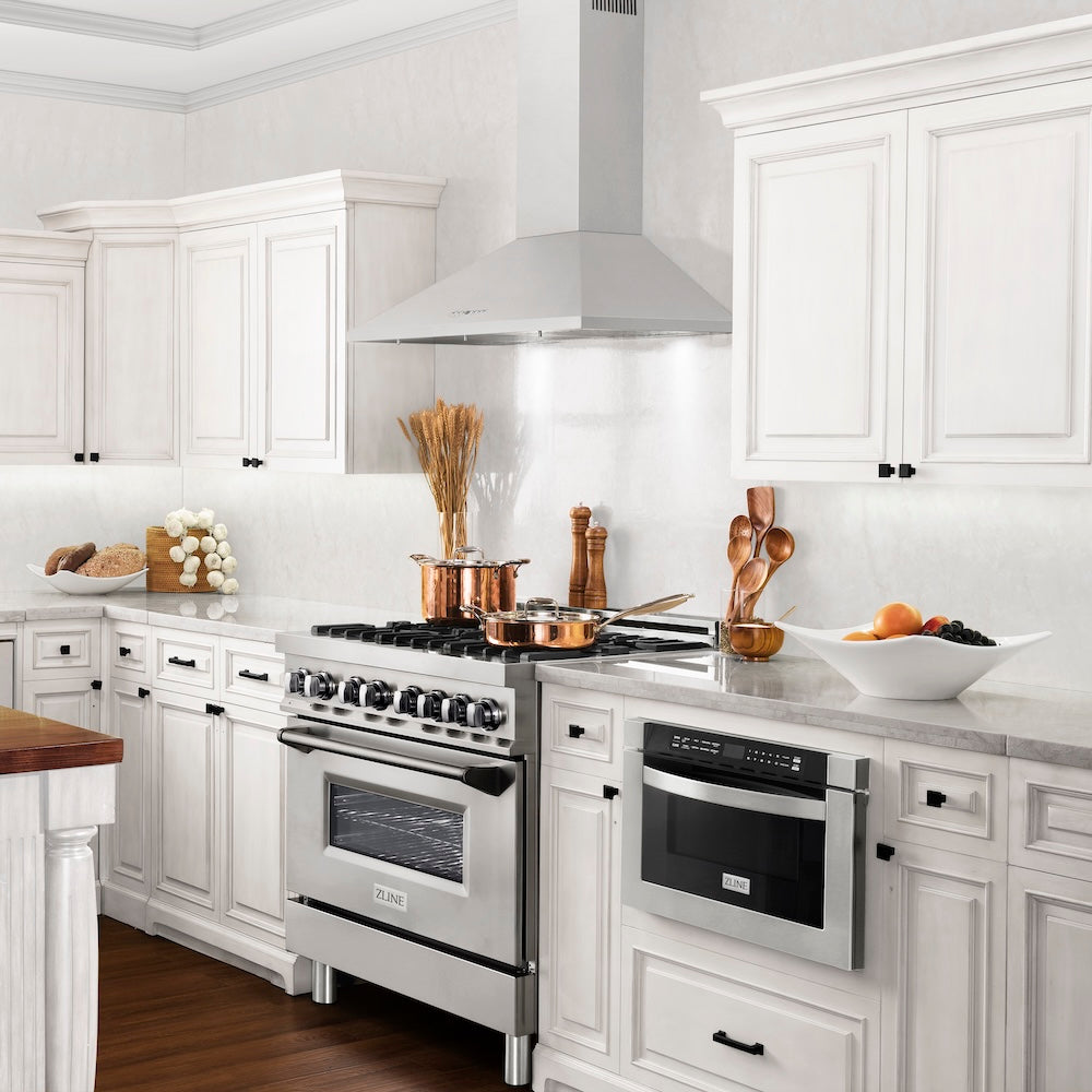 36 In. Convertible Vent Wall Mount Range Hood In Stainless Steel KL236