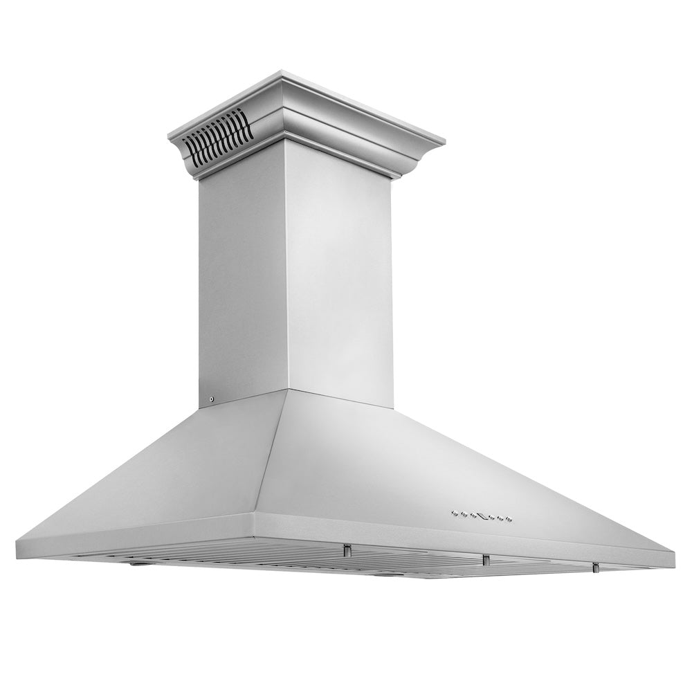36 In. Crownsound™ Ducted Vent Wall Mount Range Hood In Stainless Steel With Built-in Bluetooth Speakers KL2CRNBT36