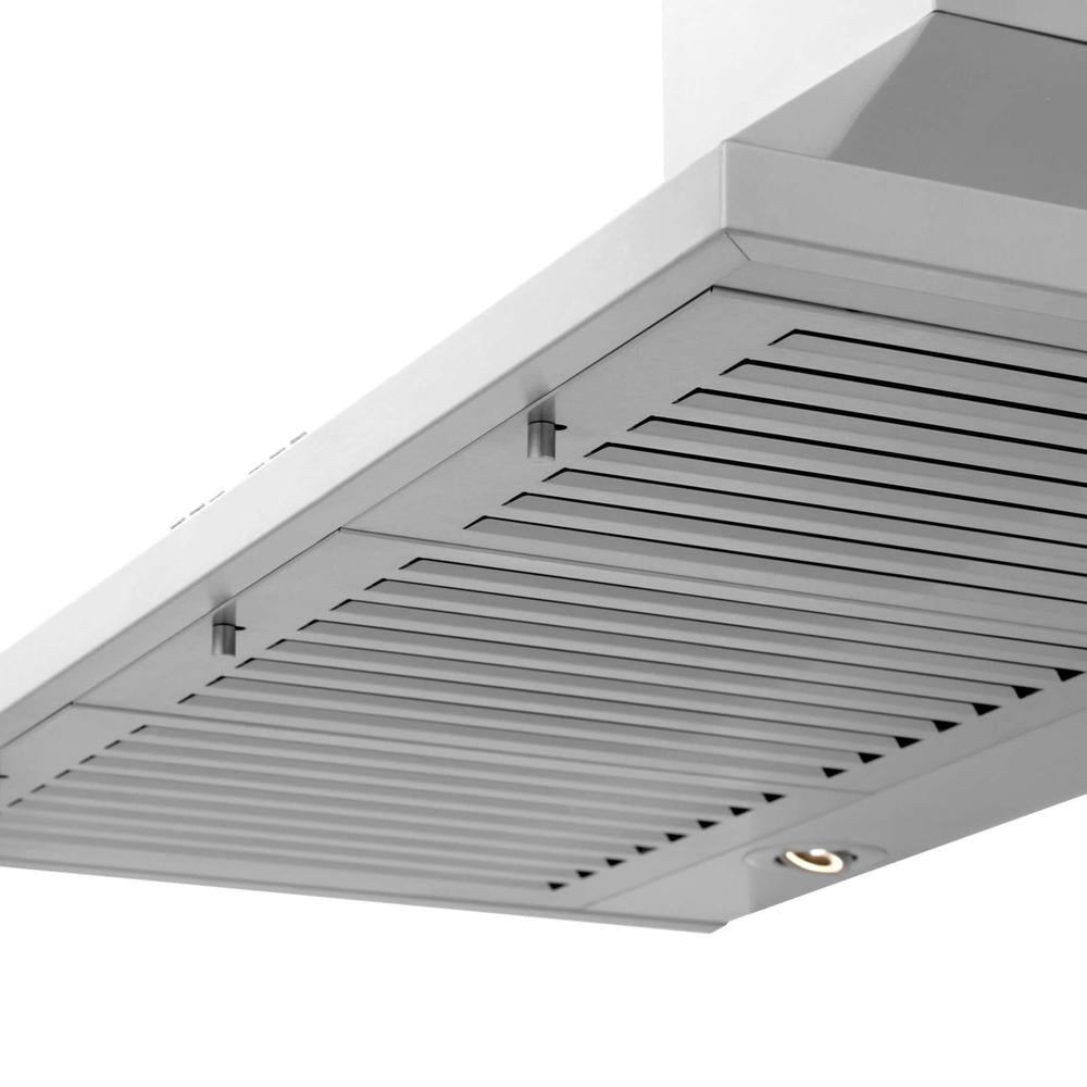 42 In. Crownsound™ Ducted Vent Wall Mount Range Hood In Stainless Steel With Built-in Bluetooth Speakers KL2CRNBT42