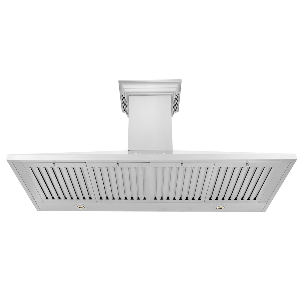 48 In. Crownsound™ Ducted Vent Wall Mount Range Hood In Stainless Steel With Built-in Bluetooth Speakers KL2CRNBT48