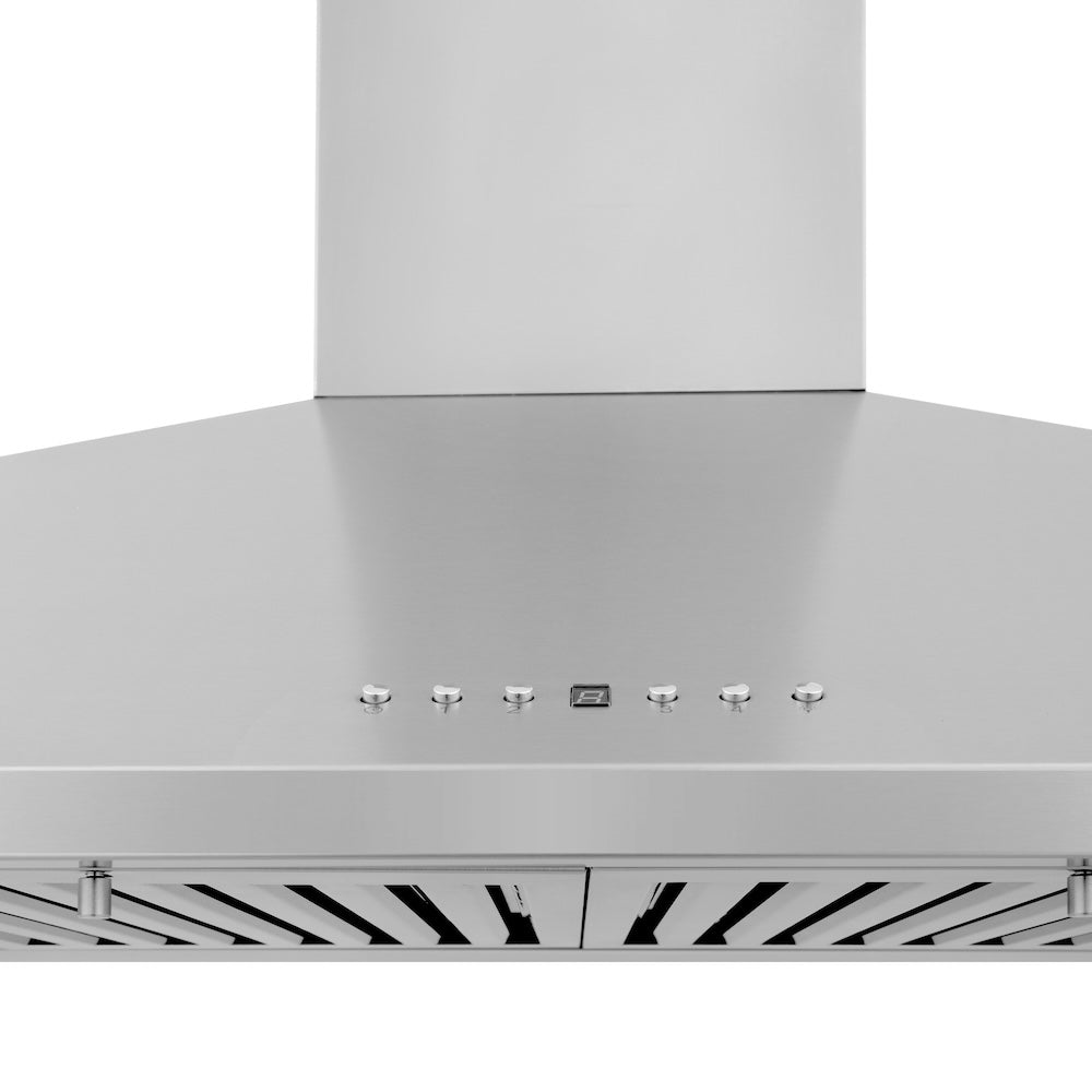 48 In. Crownsound™ Ducted Vent Wall Mount Range Hood In Stainless Steel With Built-in Bluetooth Speakers KL2CRNBT48