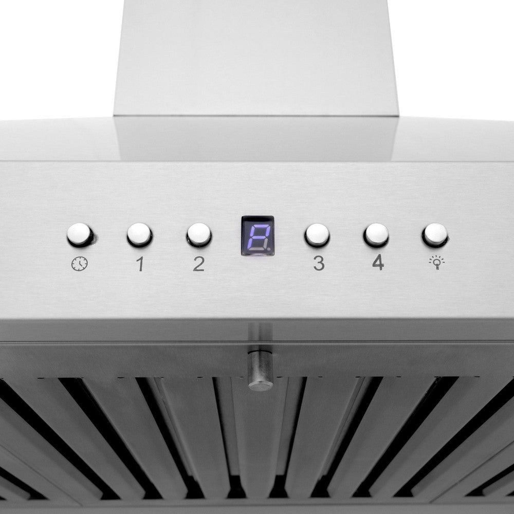 42 In. Crownsound™ Ducted Vent Wall Mount Range Hood In Stainless Steel With Built-in Bluetooth Speakers KL3CRNBT42